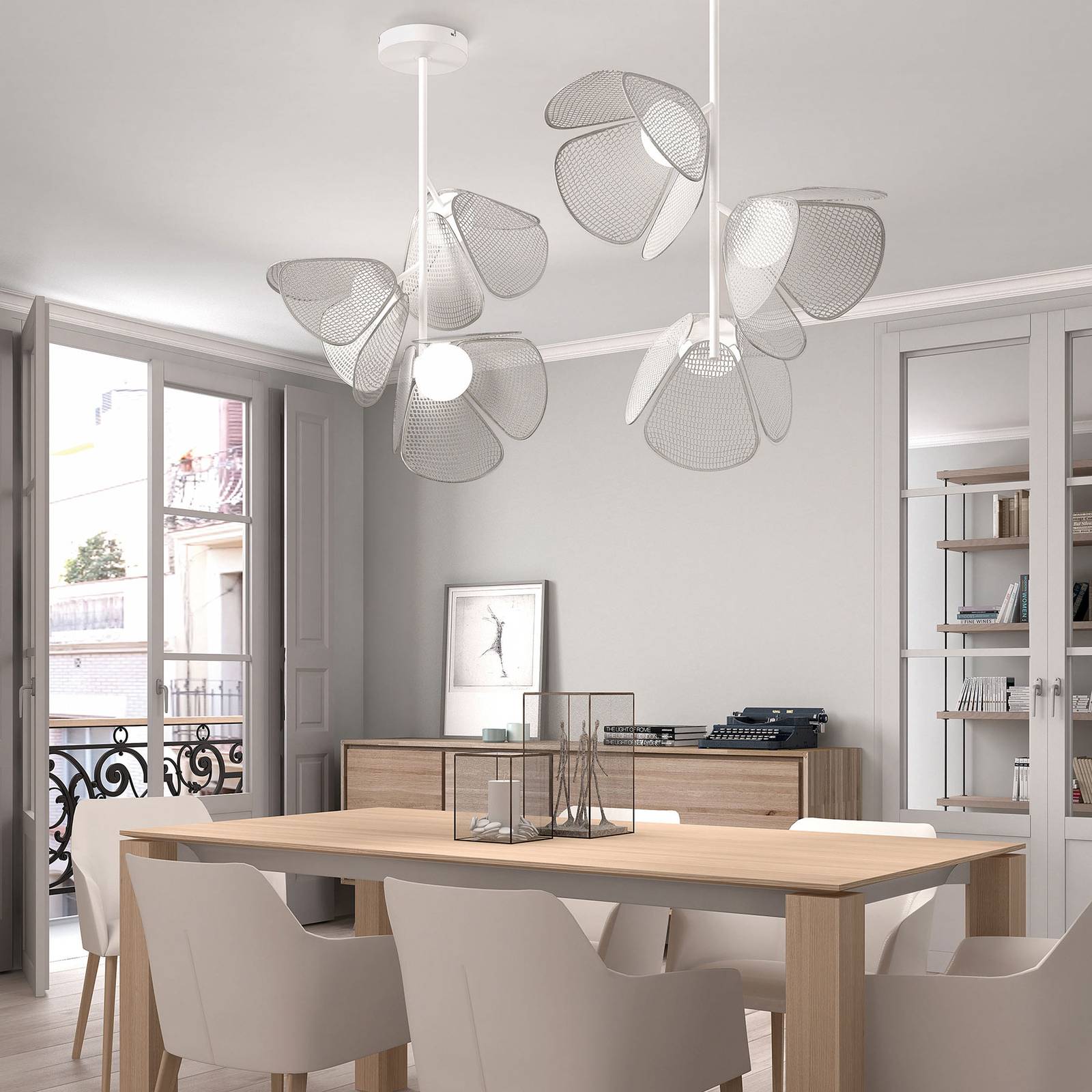 Bover Mod PF/73/3L lampa sufitowa LED hakowa szara