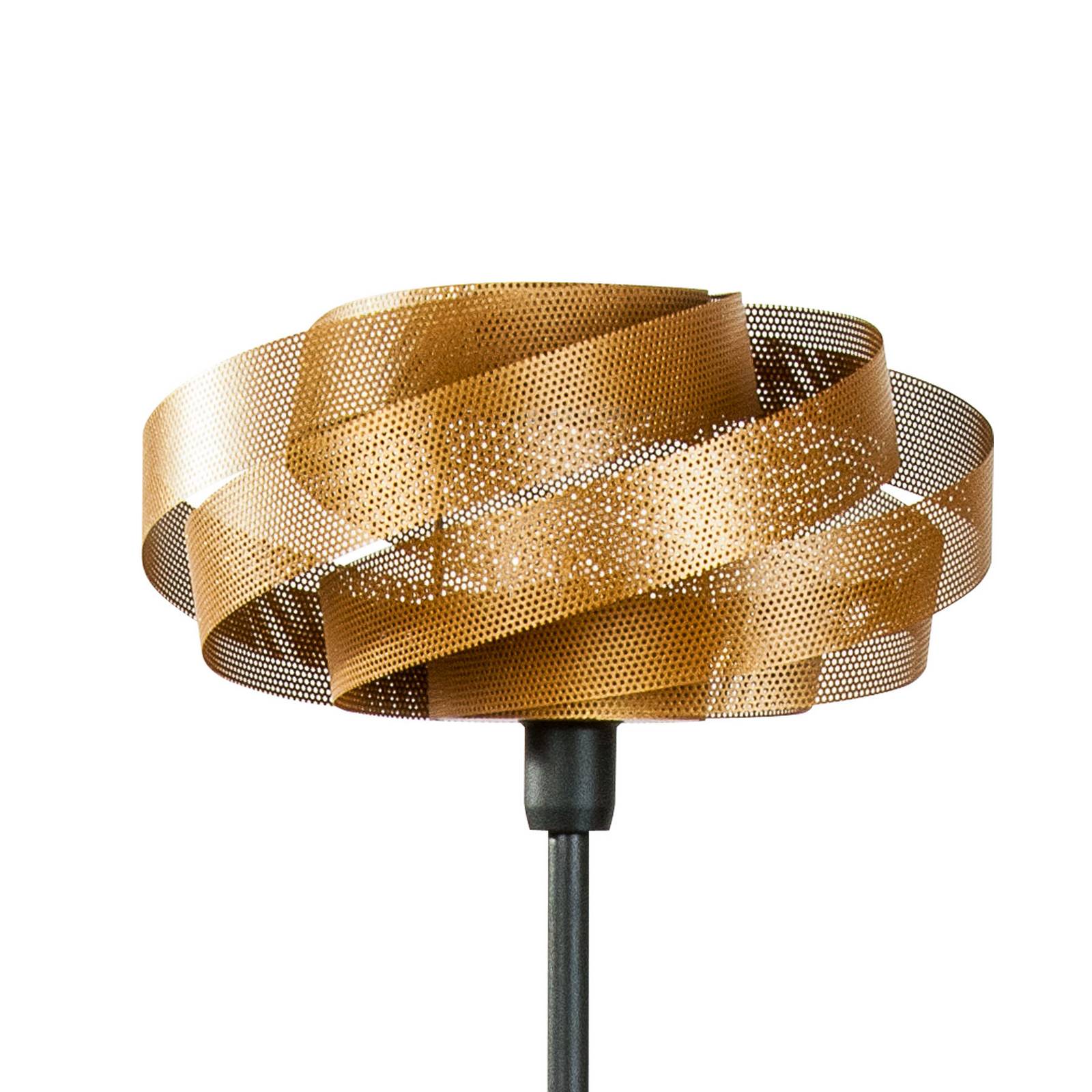 Stehlampe Vento, schwarz/gold, Metall, Ø 40 cm, E27 günstig online kaufen