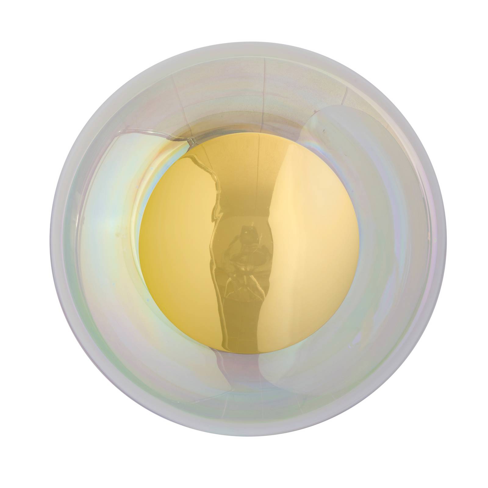 Applique murale EBB & FLOW Horizon Surface, transparente, verre, Ø 21 cm