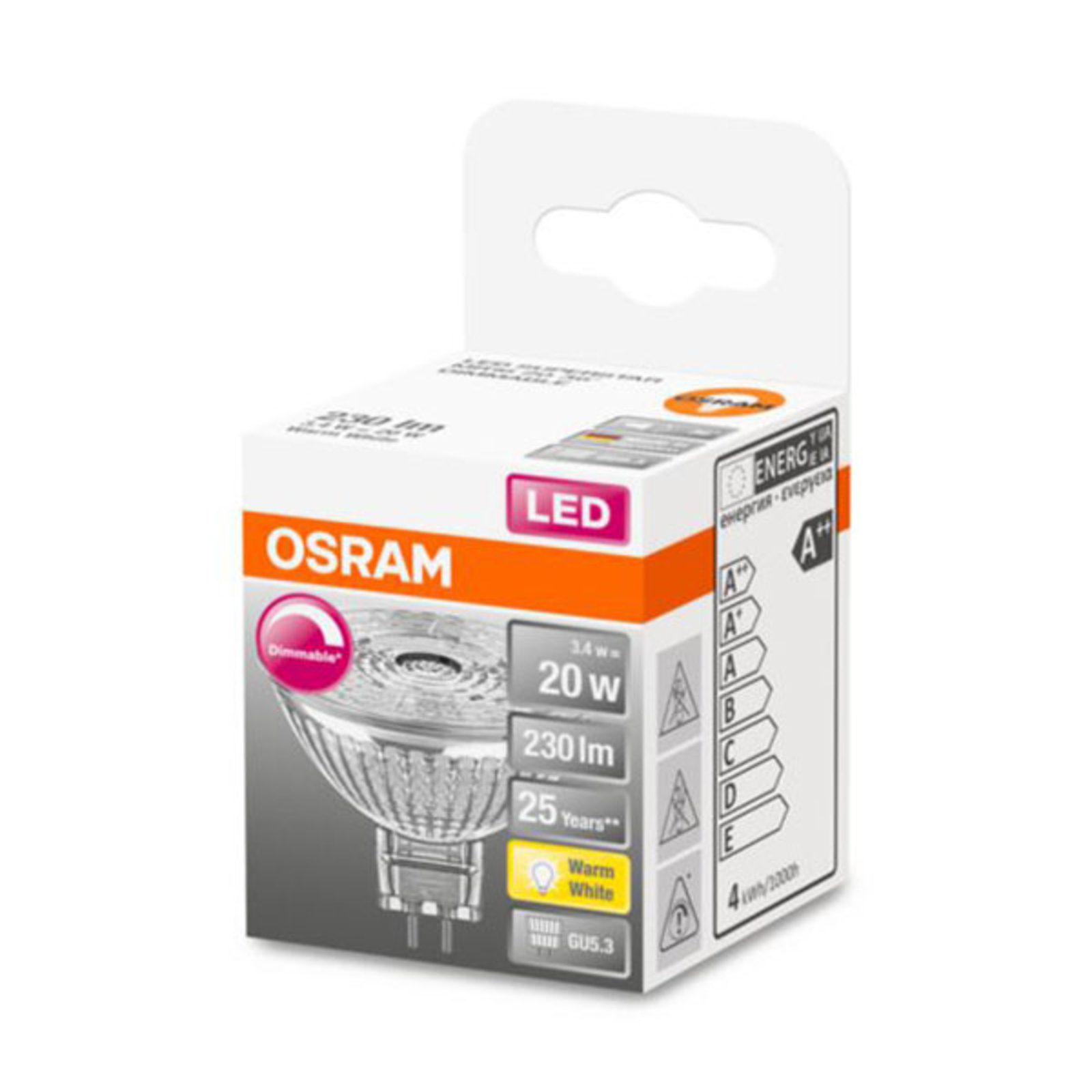 OSRAM LED reflector GU5,3 3,4W Lampen24.be