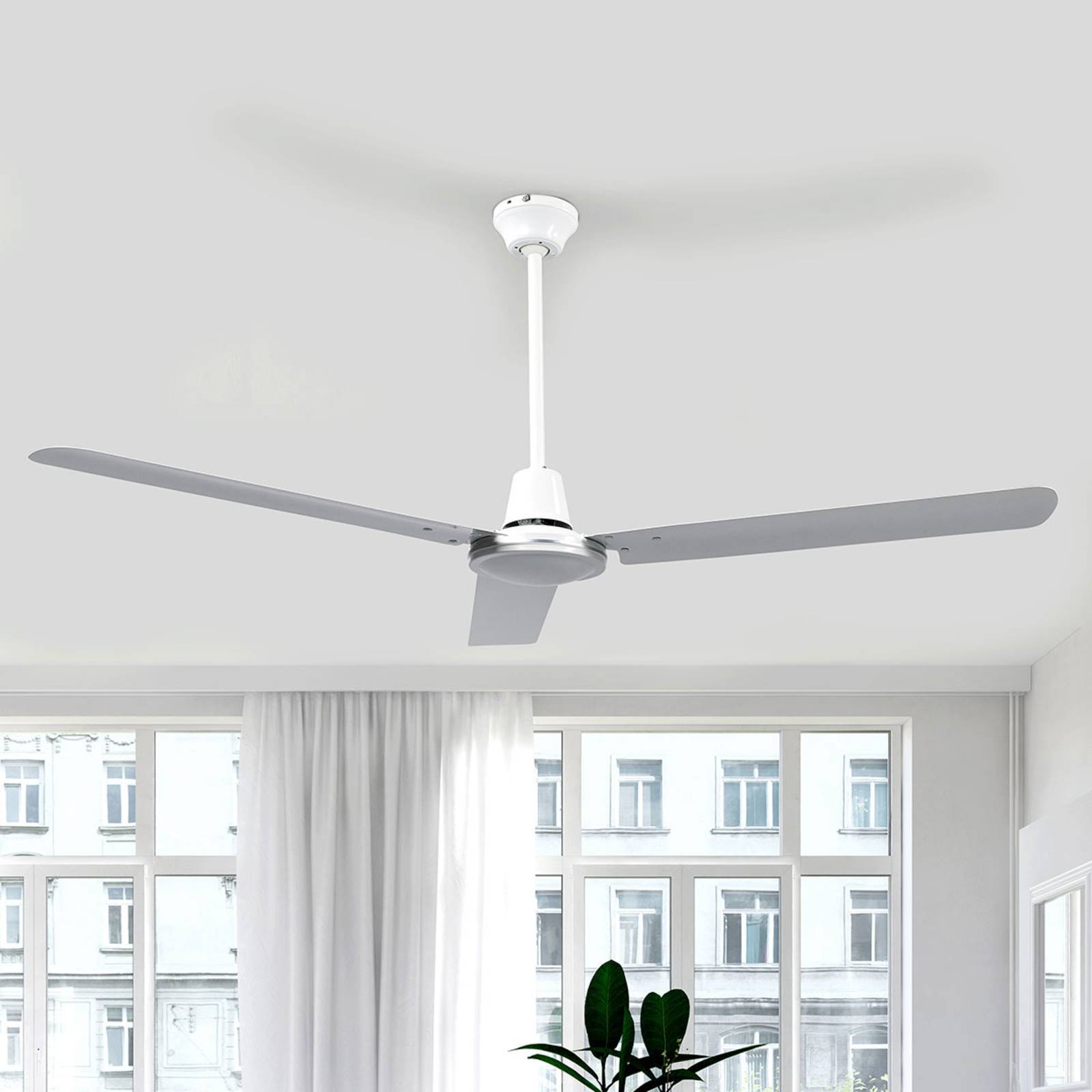 Image of Lindby Ventilateur de plafond blanc à 3 pales Dawinja 4251096539370