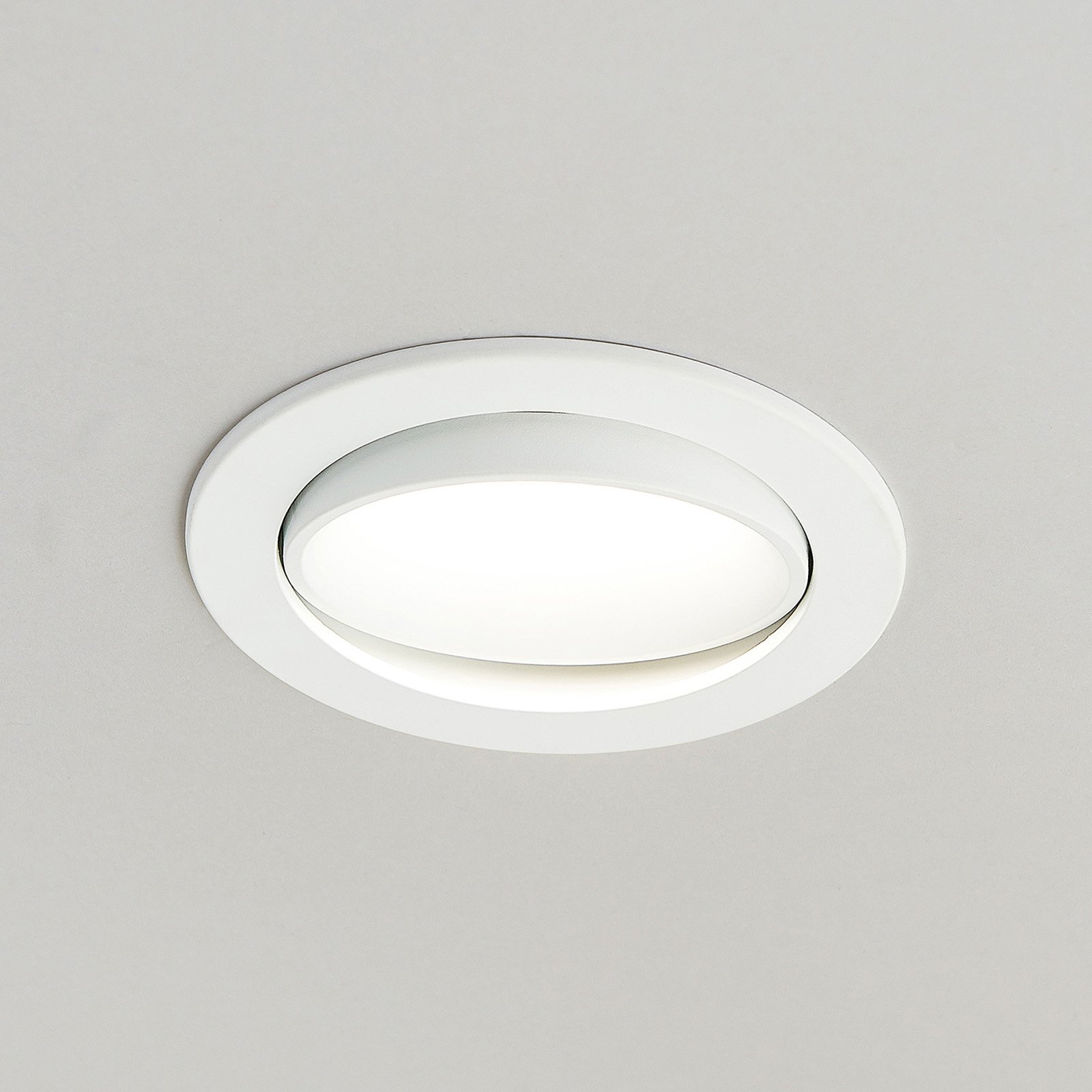 Lámpara empotrable LED Katerin de Arcchio, blanca, orientable, Set de 10