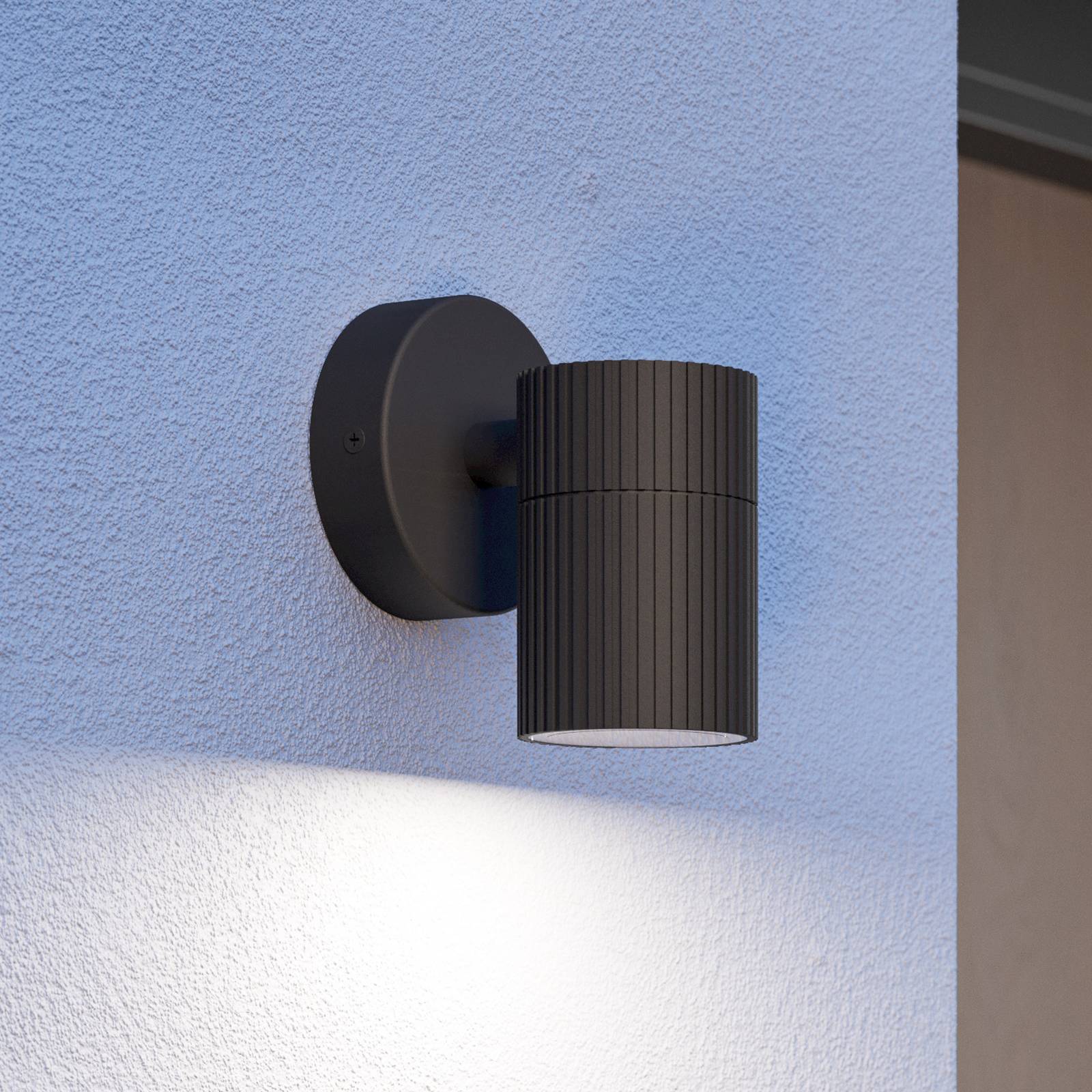 EGLO Applique d'extérieur Tomelloso, noire, hauteur 12 cm, métal