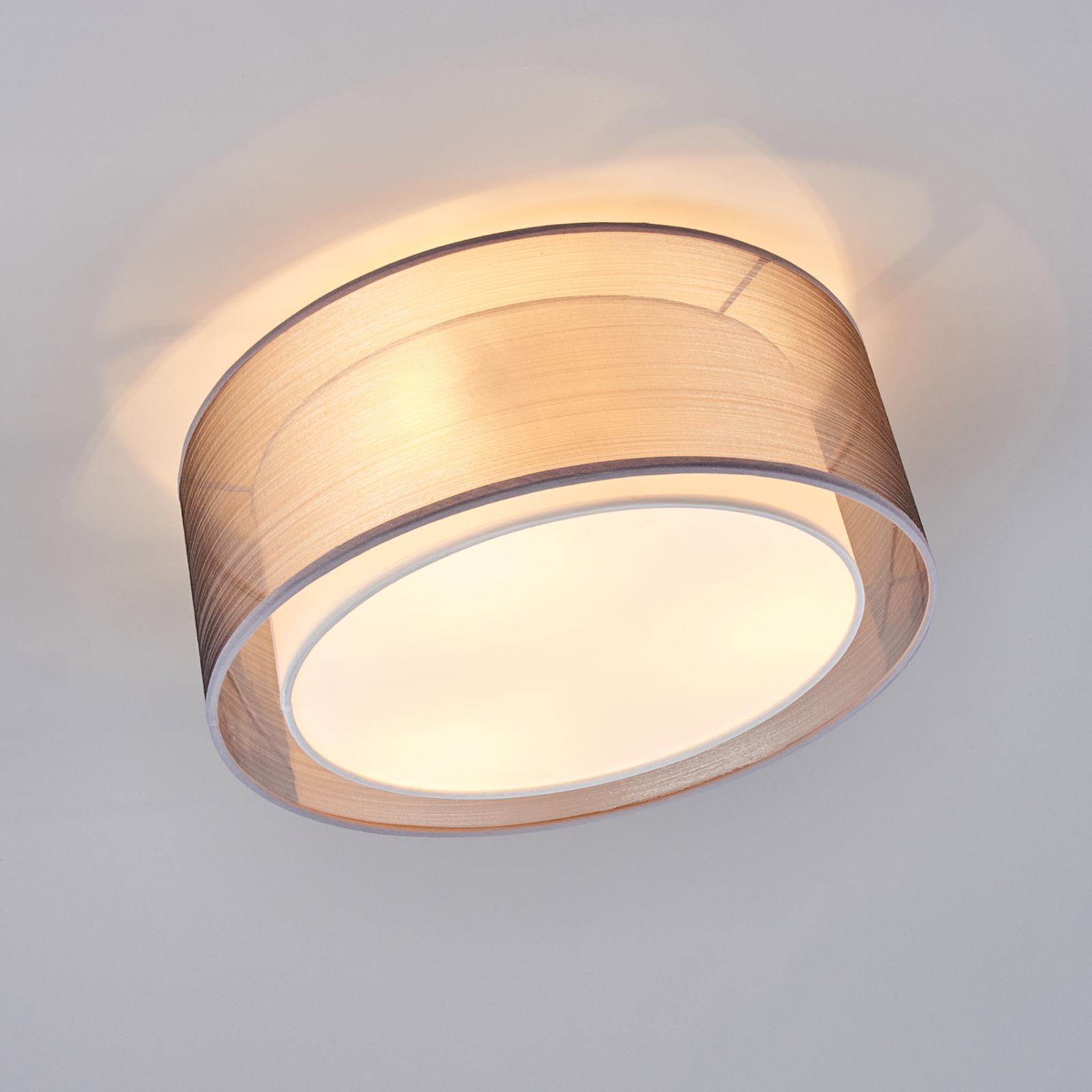 Nica Plafondlamp Deckenleuchte Ø40 Grey/White - Lindby