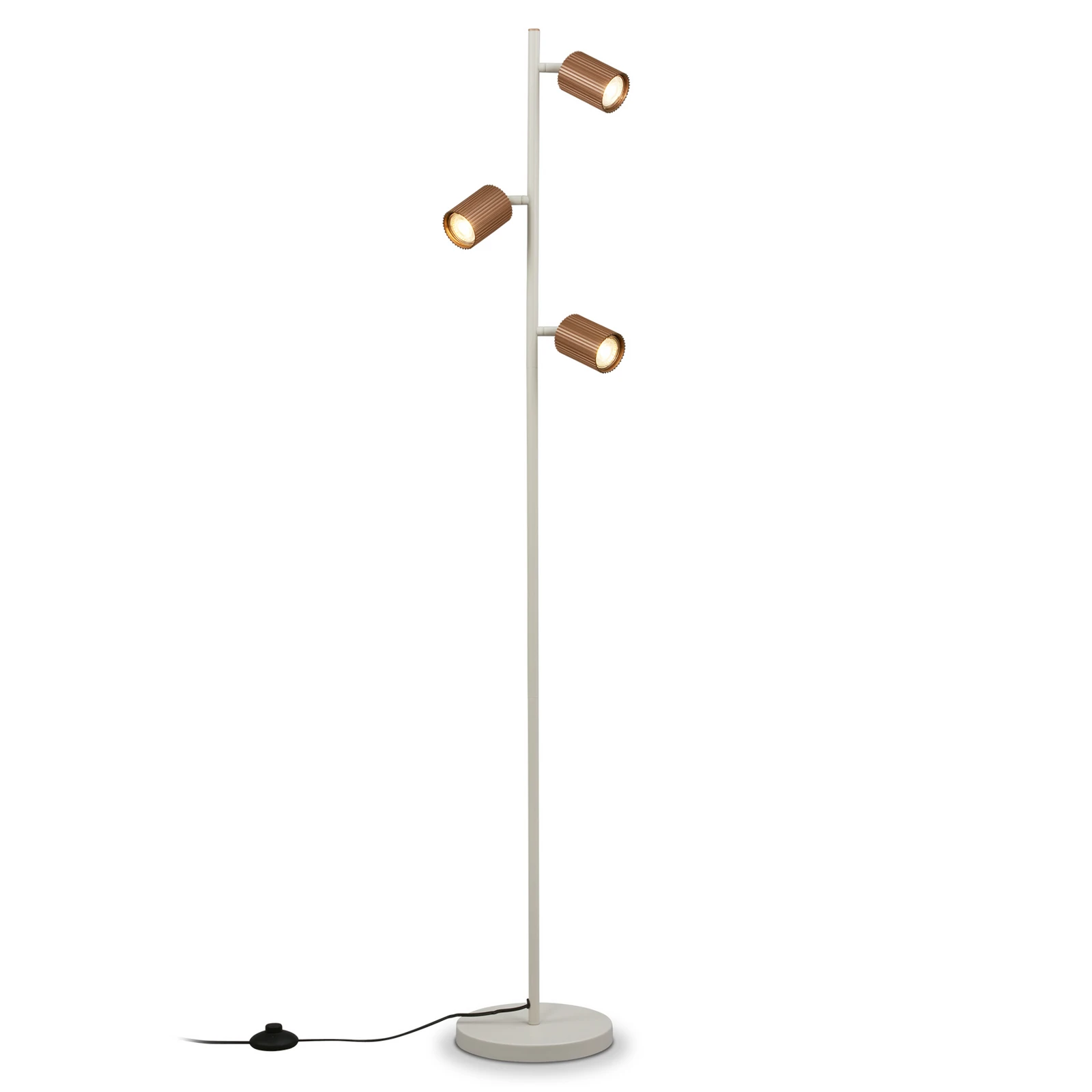 Stehleuchte Ida, braun, 3-flammig, Höhe 141 cm, GU10