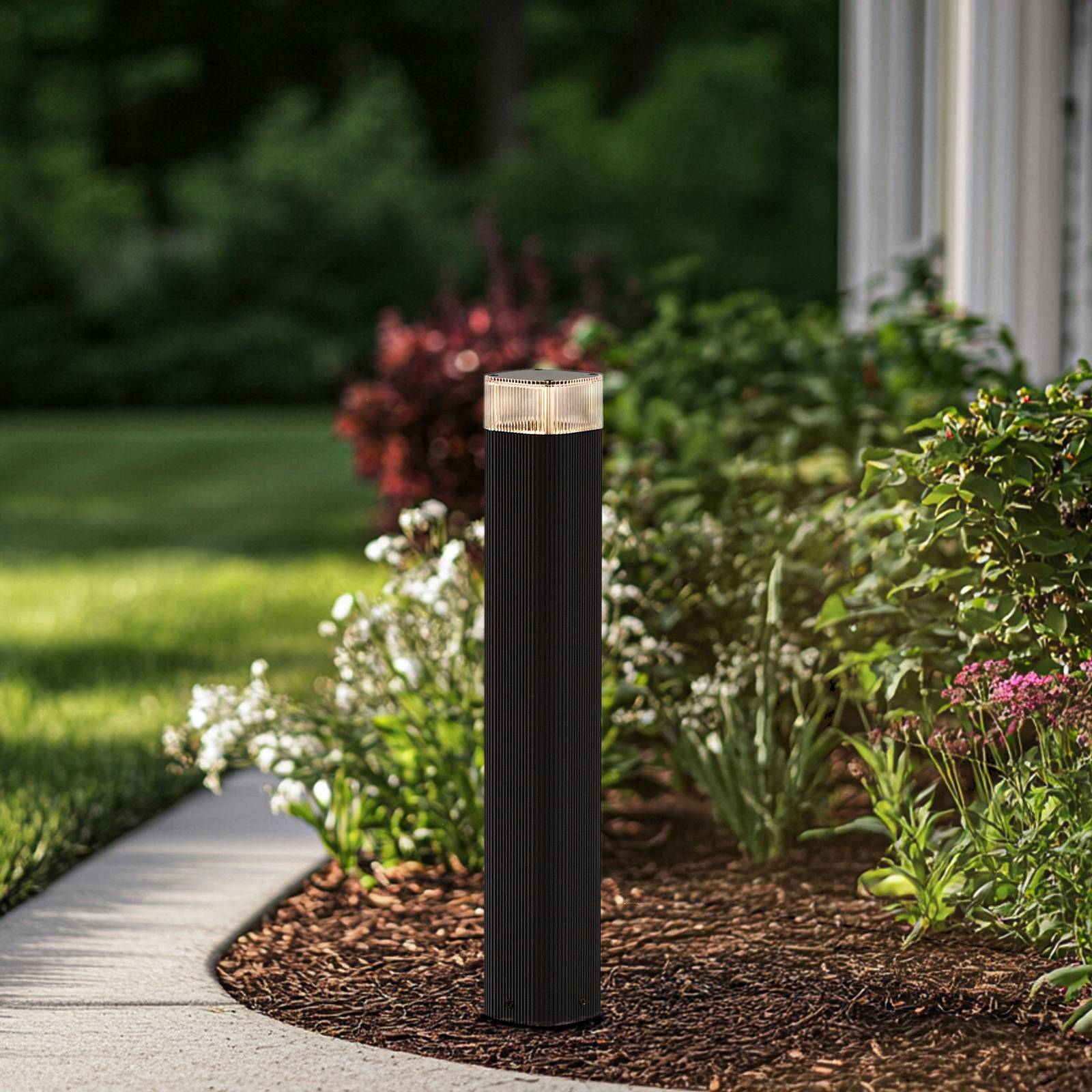 Lindby Wegeleuchte Halvar, 50 cm, schwarz, IP65, GU10 günstig online kaufen