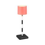 Lampe de table LED rechargeable Fernandez, rouge, IP54, CCT, intensité