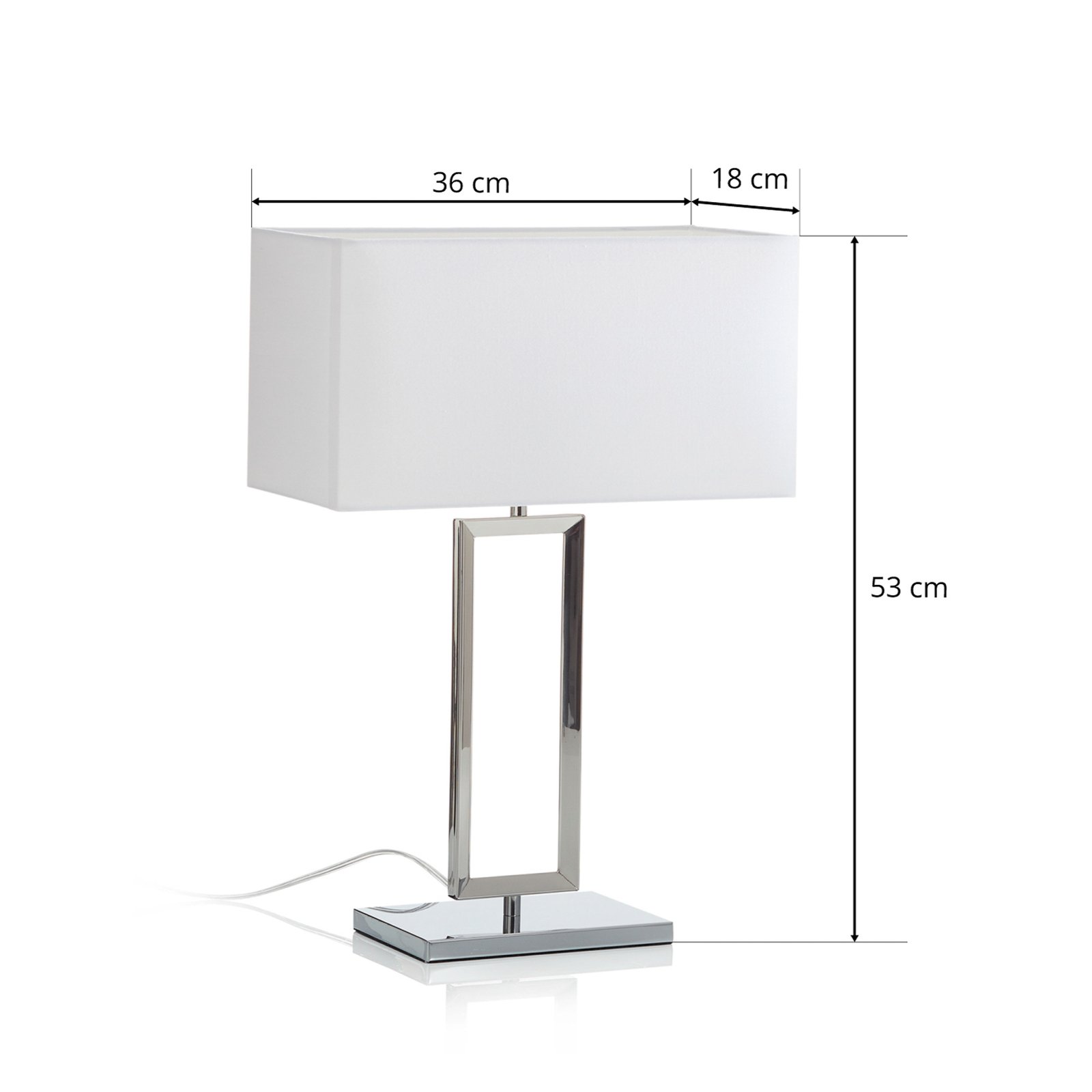 Helestra Enna 2 lampe à poser tissu, hauteur 53 cm