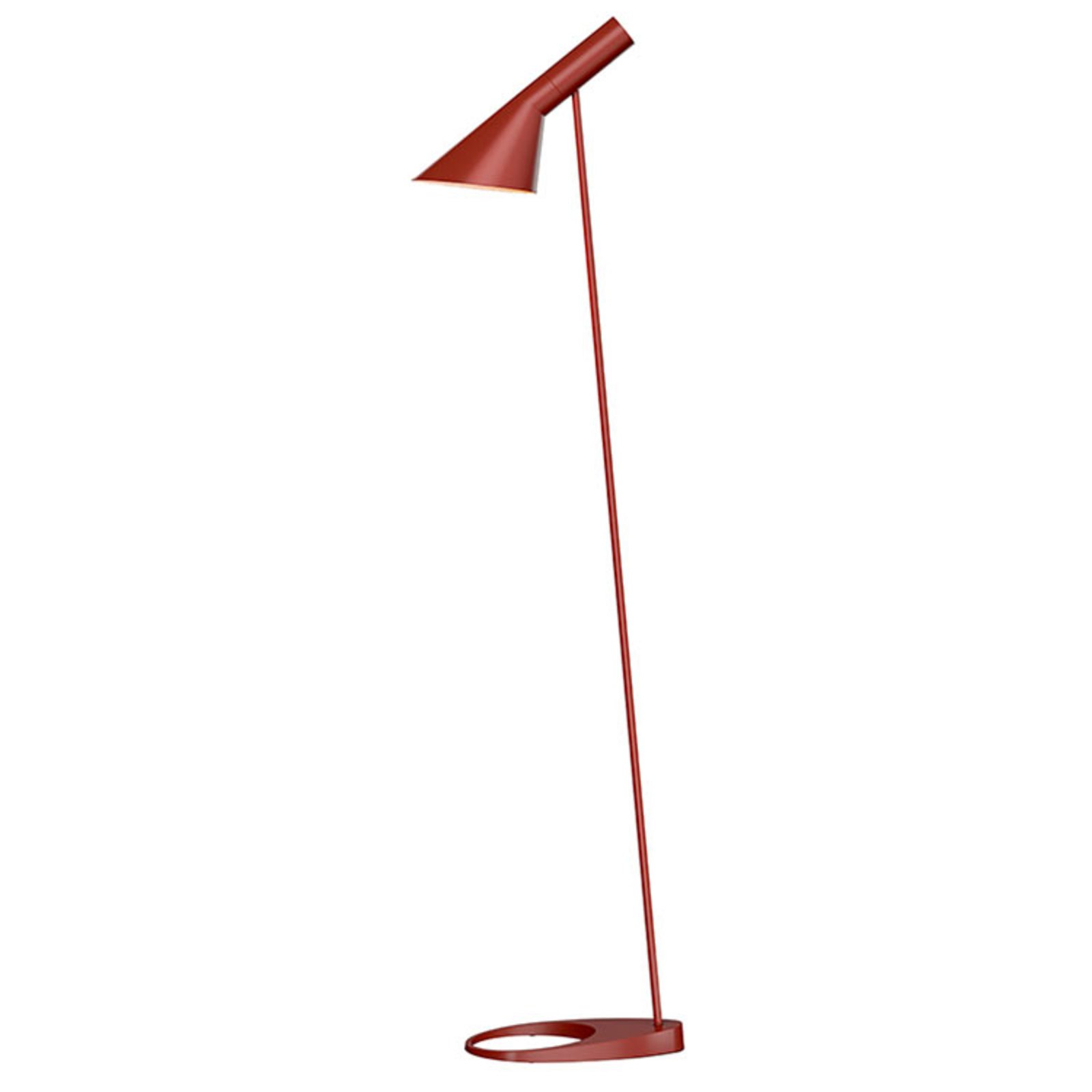 Louis Poulsen AJ - floor lamp, rusty red, for Living / Dining Room, steel, die-cast zinc, E27, 20 W, energy efficiency: A++, W: 17.8 cm, H: 130 cm