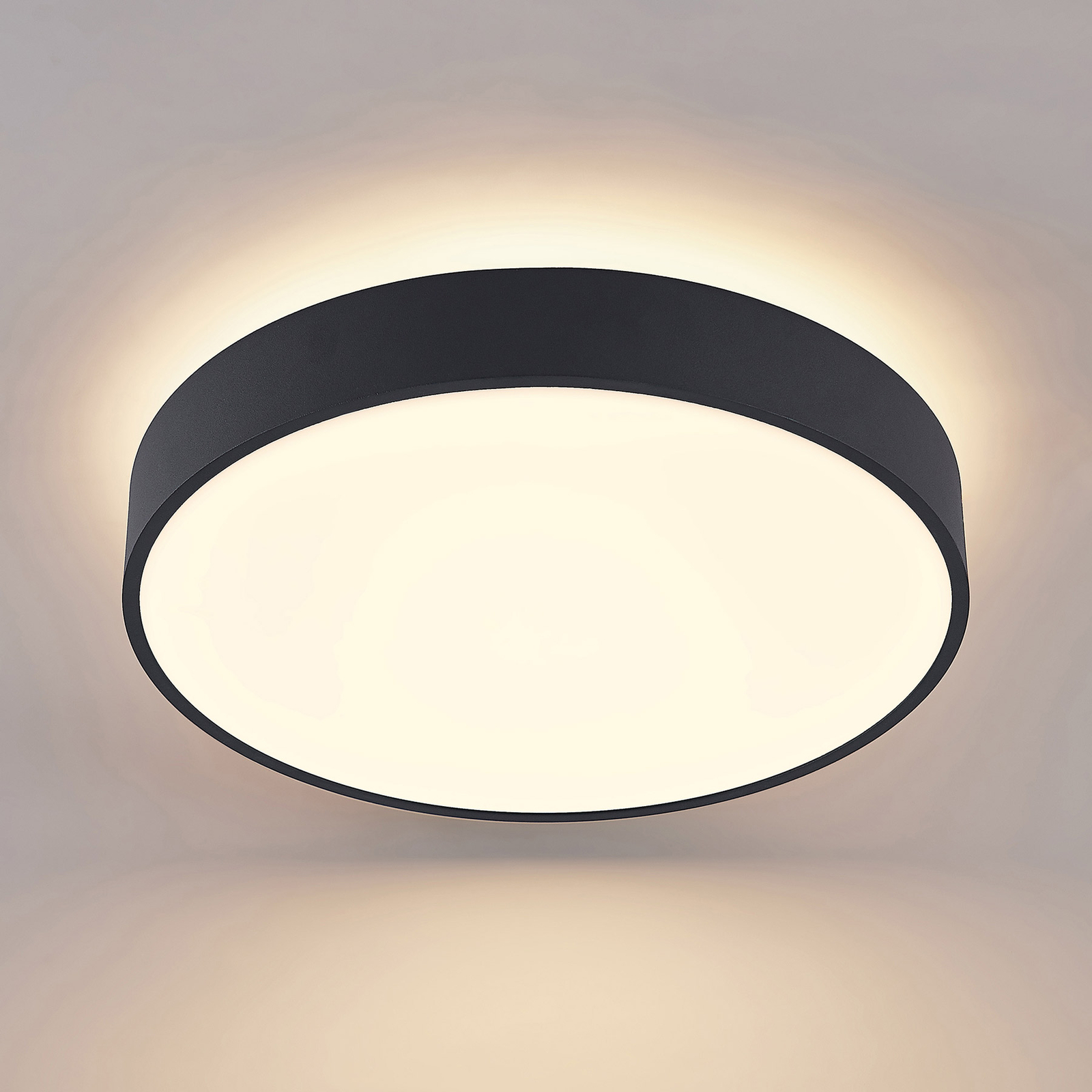 Arcchio Vanida LED ceiling lamp, black, 40 cm