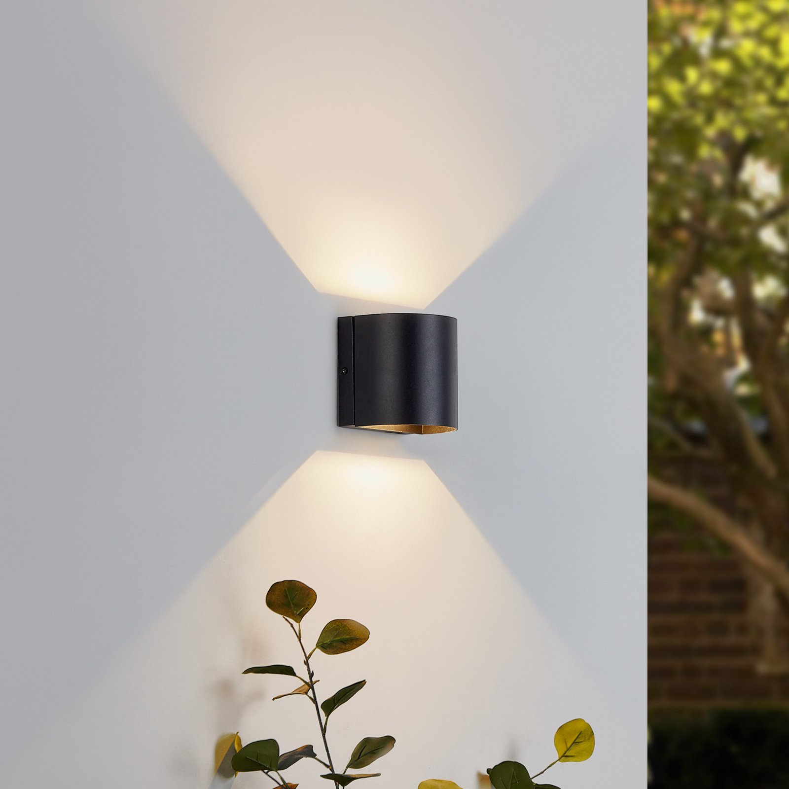 Gladis LED Aplique Exterior Black - Lindby
