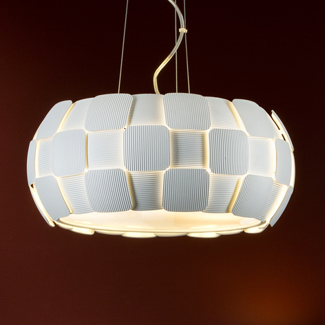 LED-Hängeleuchte Quios in Weiß, 46cm