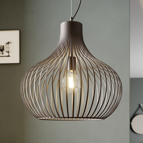 Lindby Frances Hängelampe, braun, 1-fl., Ø 48 cm