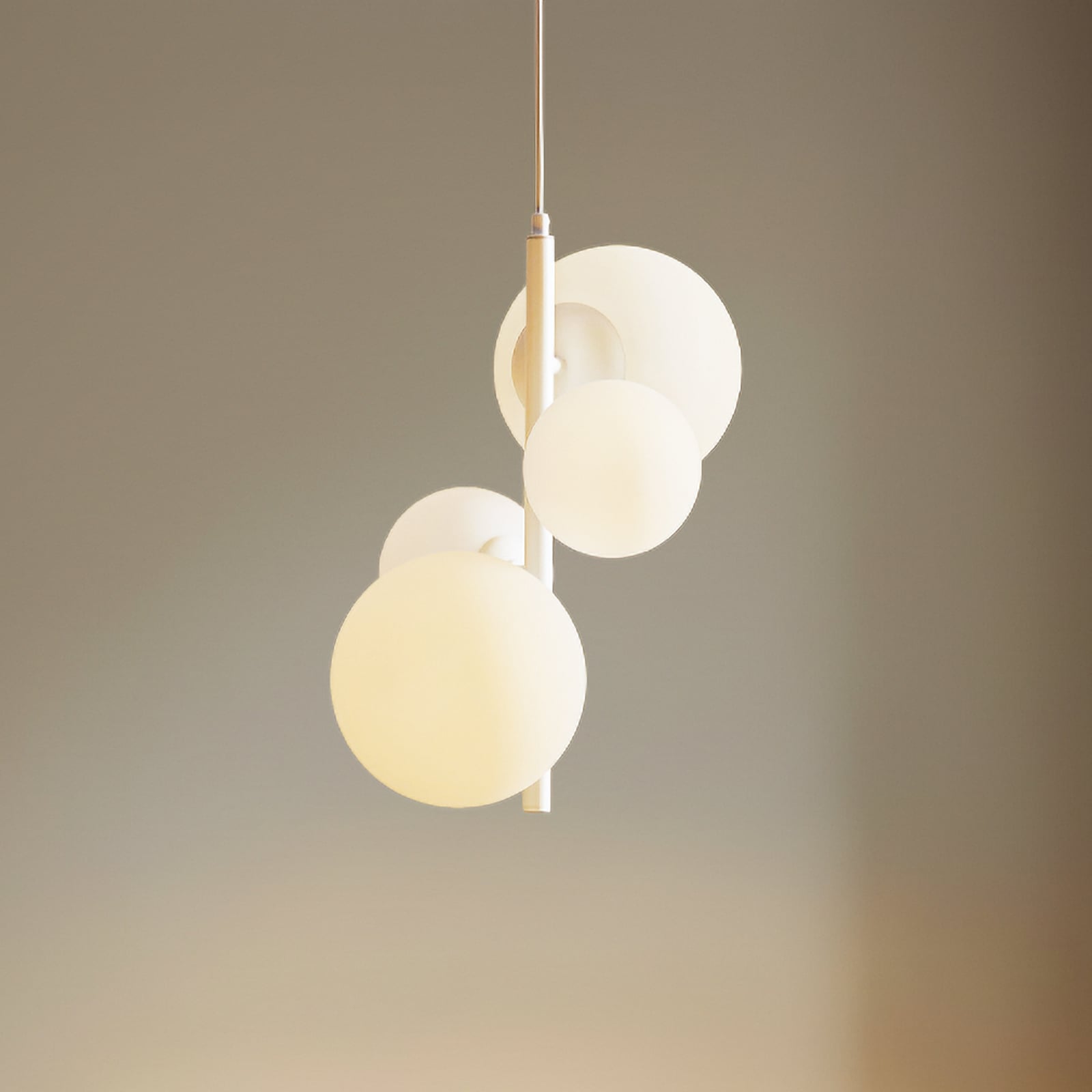 Żyrandol Dione, biały, 4-punktowy – ALDEX