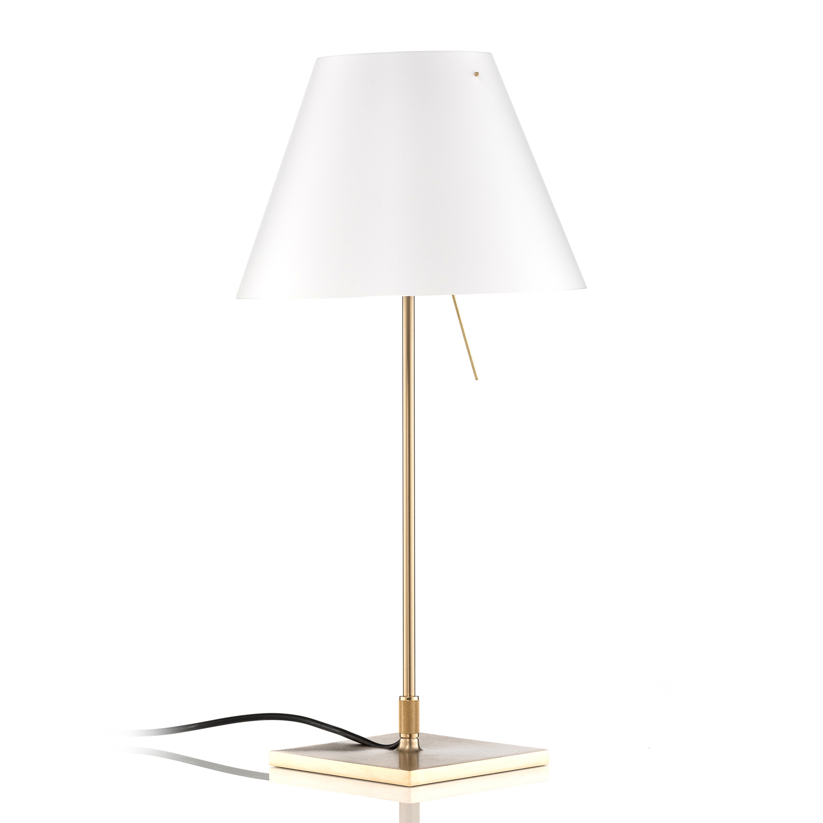 Luceplan Costanzina table lamp brass white