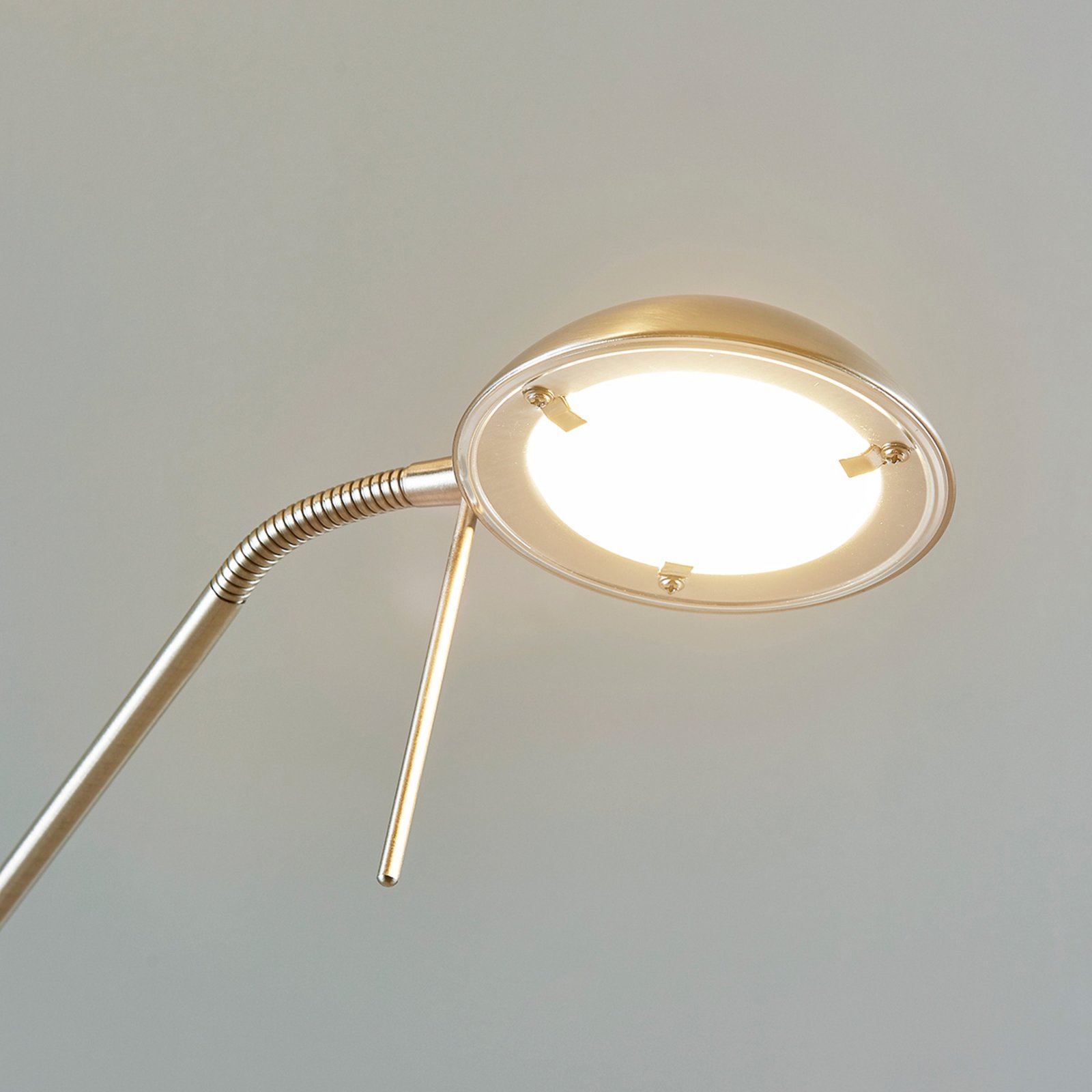 Yveta Floor Lamp Nickel/White - Lindby