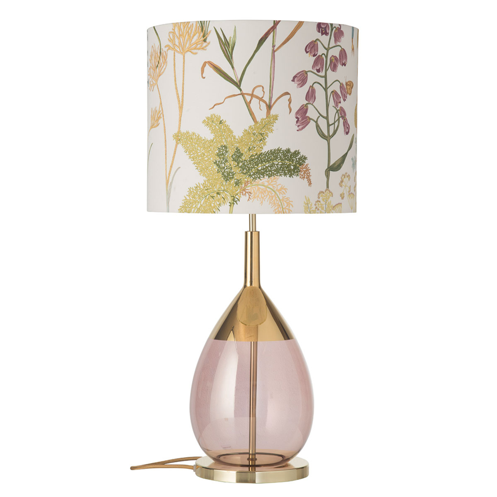 EBB & FLOW Lute table lamp, botanical lampshade