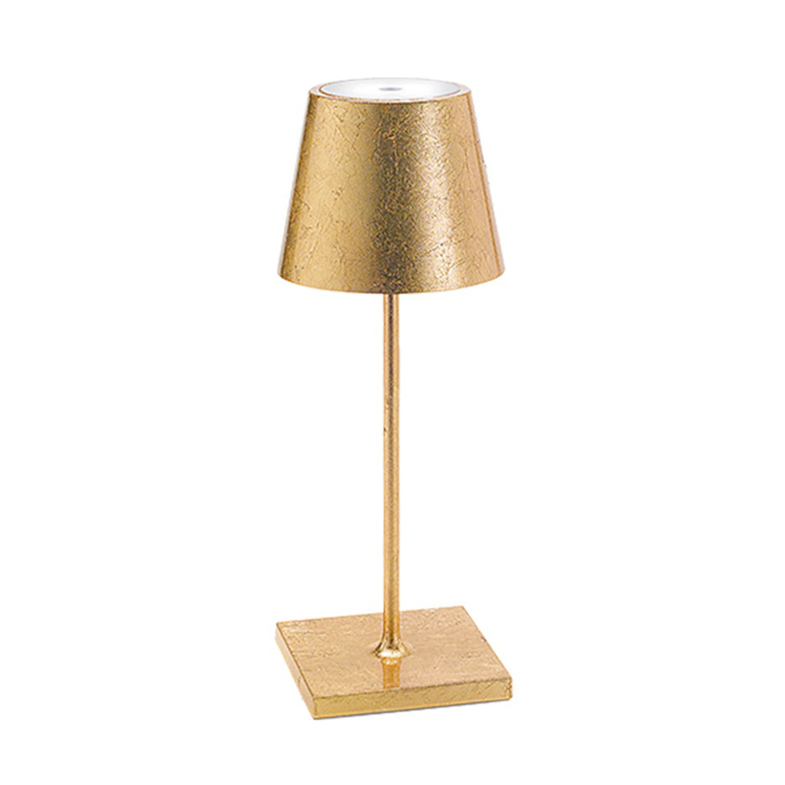 Zafferano Poldina mini stolna lampa na baterije sa zlatnom unutrašnjosti