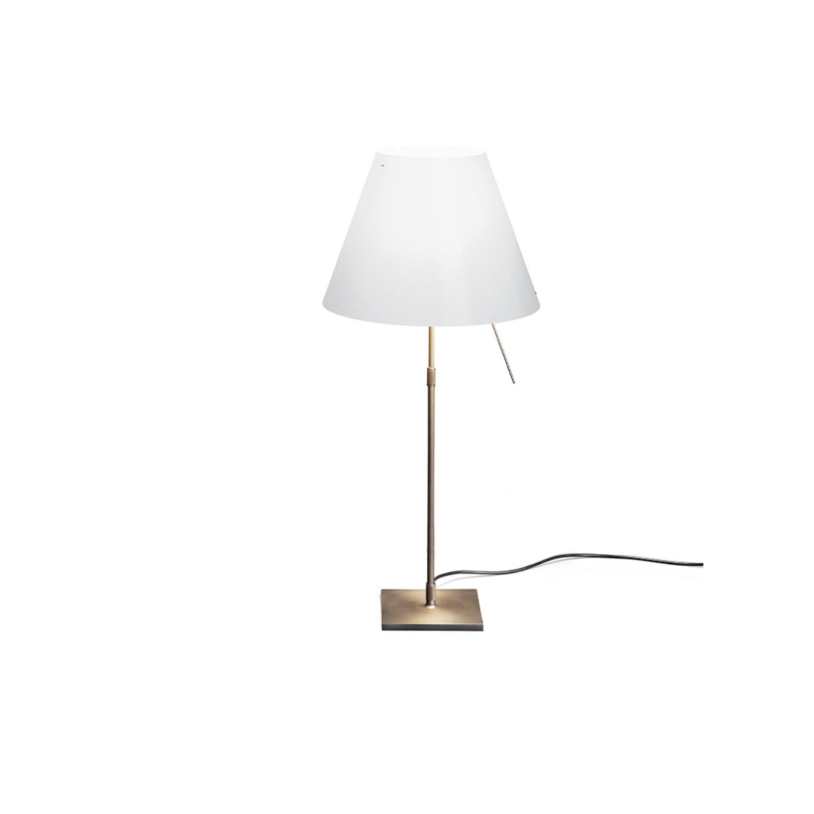 Costanza Lampada da Tavolo con Dimmer Bianco/Ottone - Luceplan