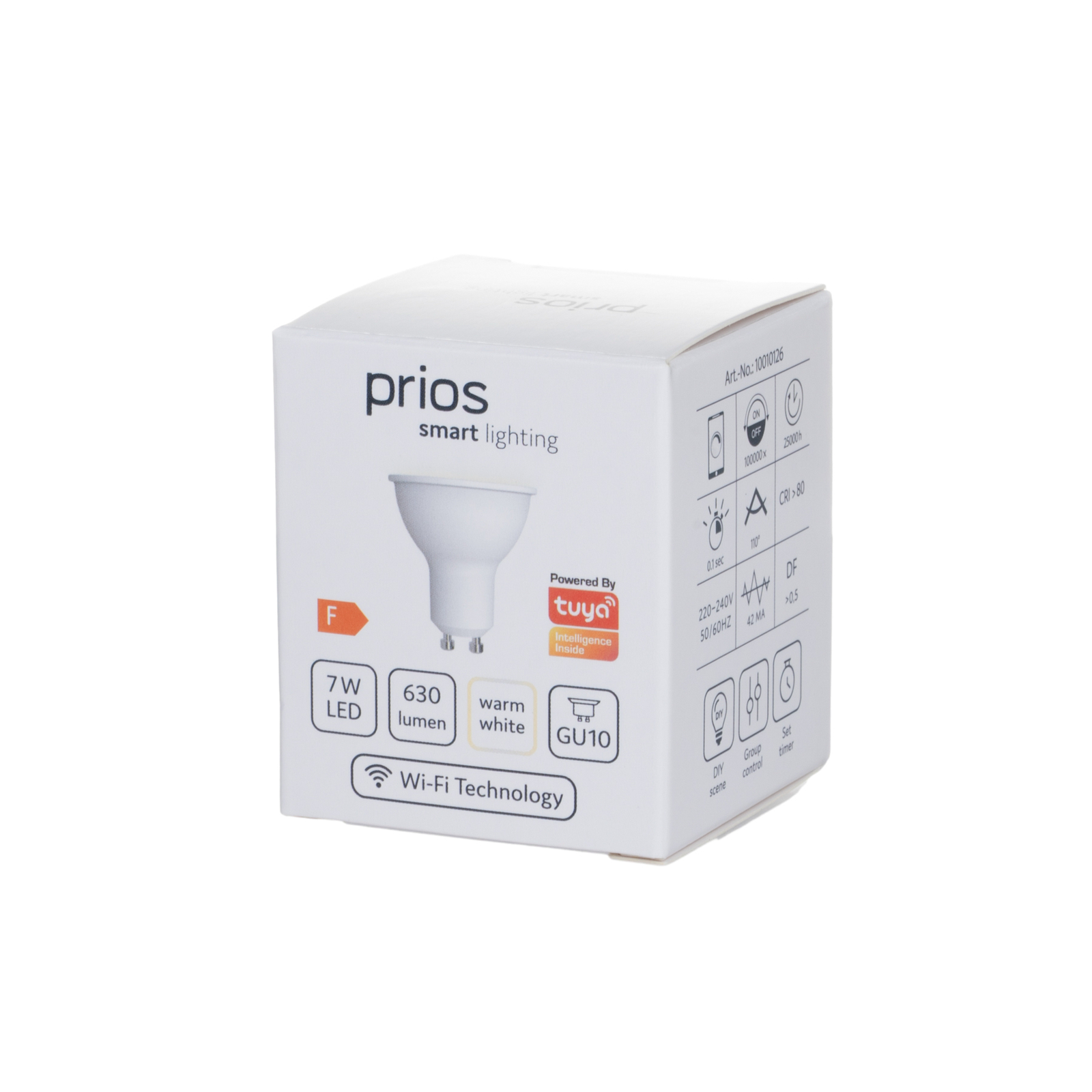 Smart LED-GU10-Reflektor Plastik 7W WLAN opal 827