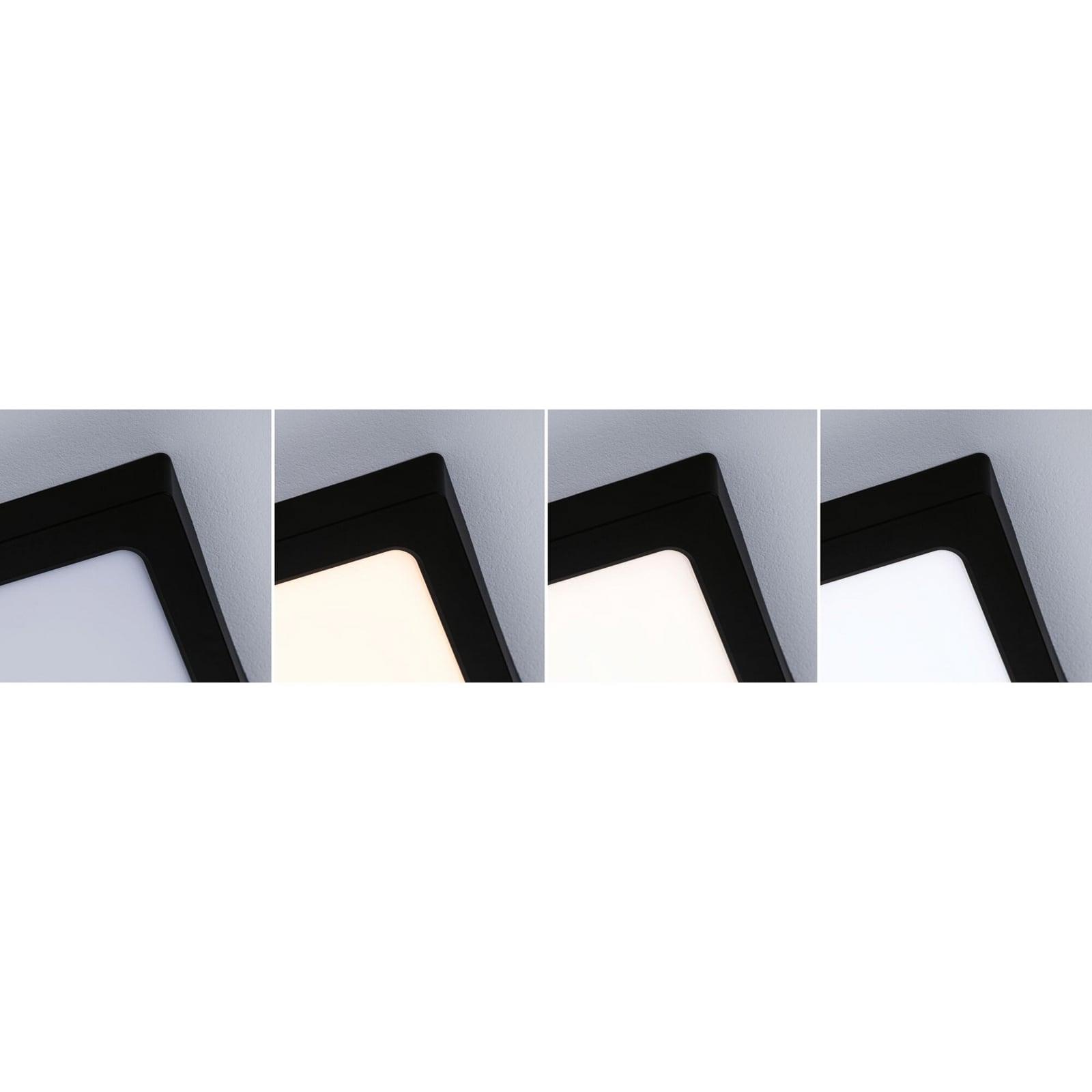 Paulmann LED-panel Abia 2, dolžina 17 cm, črn, CCT, plastika