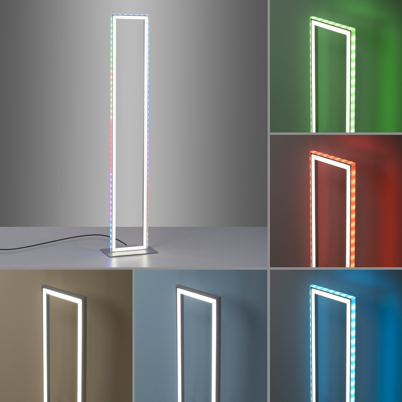LED-gulvlampe Felix60, CCT, RGB