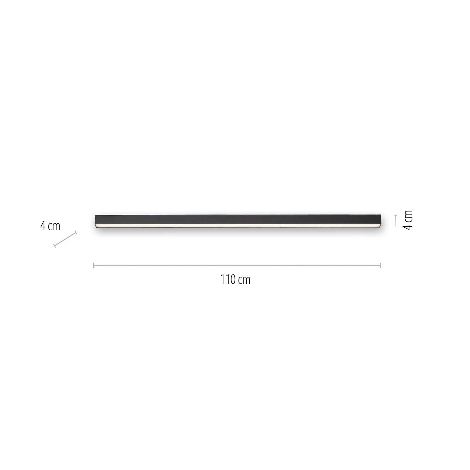 Lines Straight LED-Deckenlampe, graphite, 110 cm, CCT - PURE Lines Straight LED-Deckenlampe, graphite, 110 cm, CCT - PURE