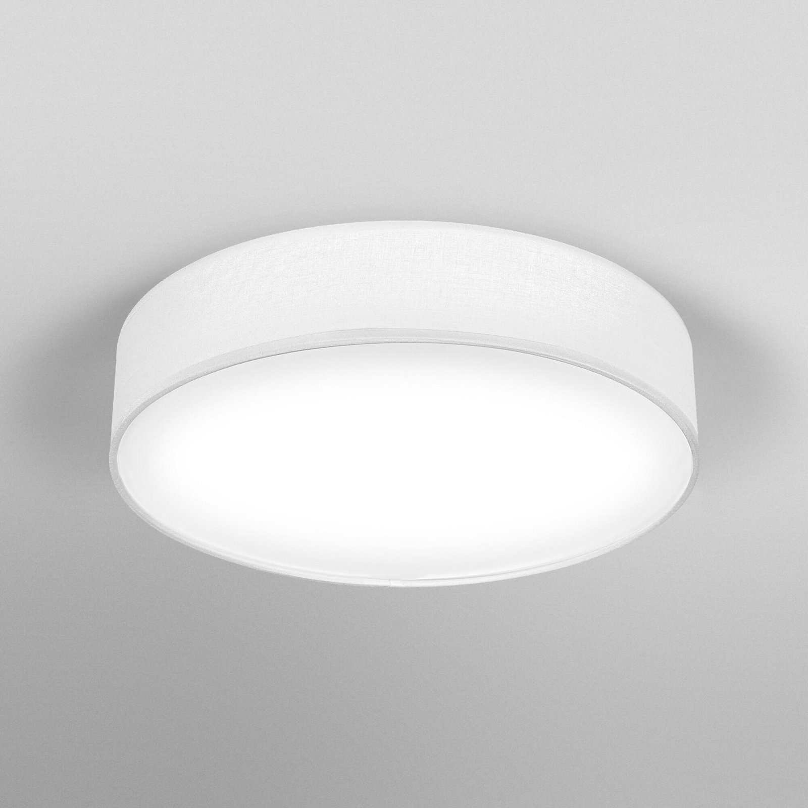 Lampa sufitowa OSRAM ORBIS PARIS, biała, Ø 40 cm, tekstylna, E27