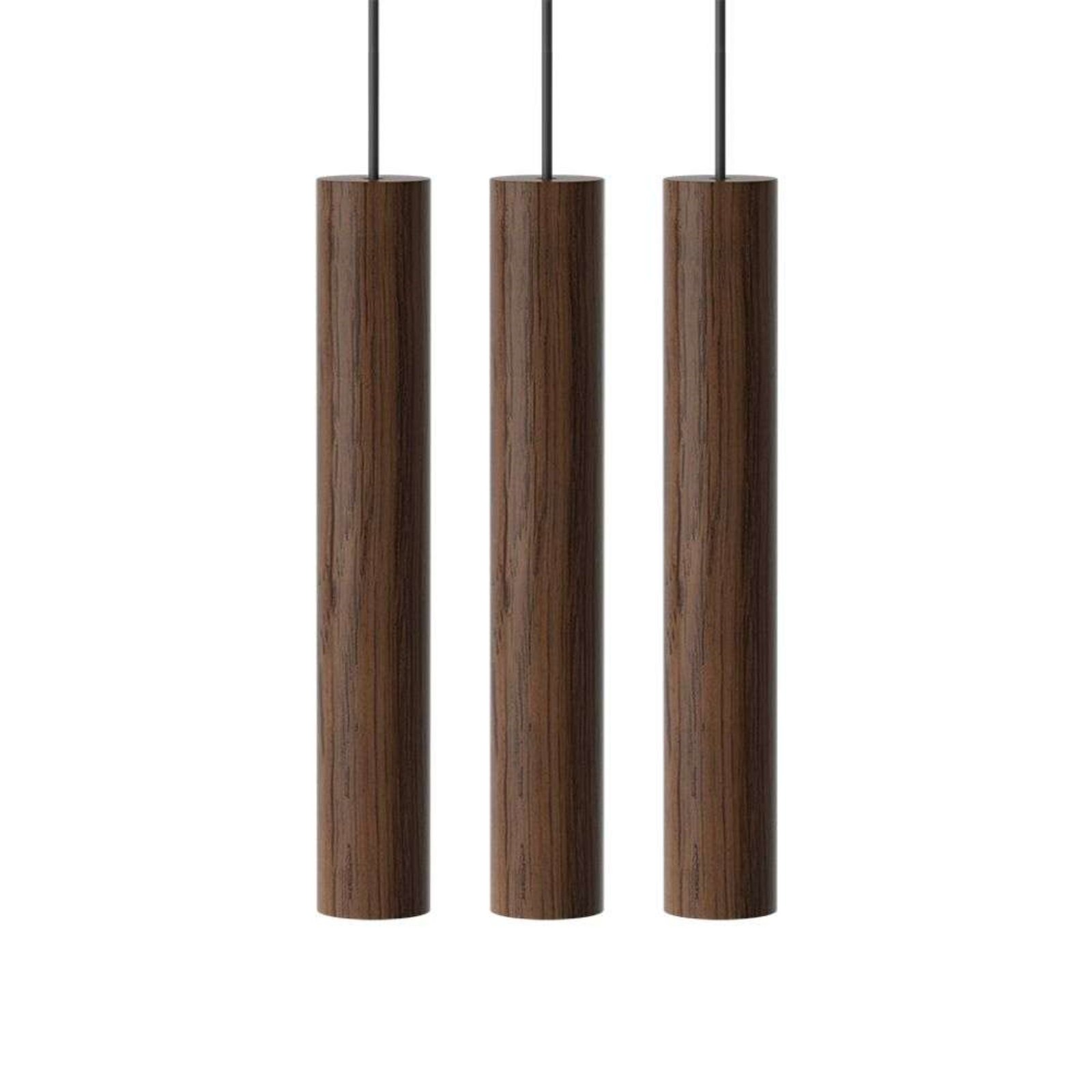 Chimes Cluster 3 Lustră Pendul Dark Oak - UMAGE