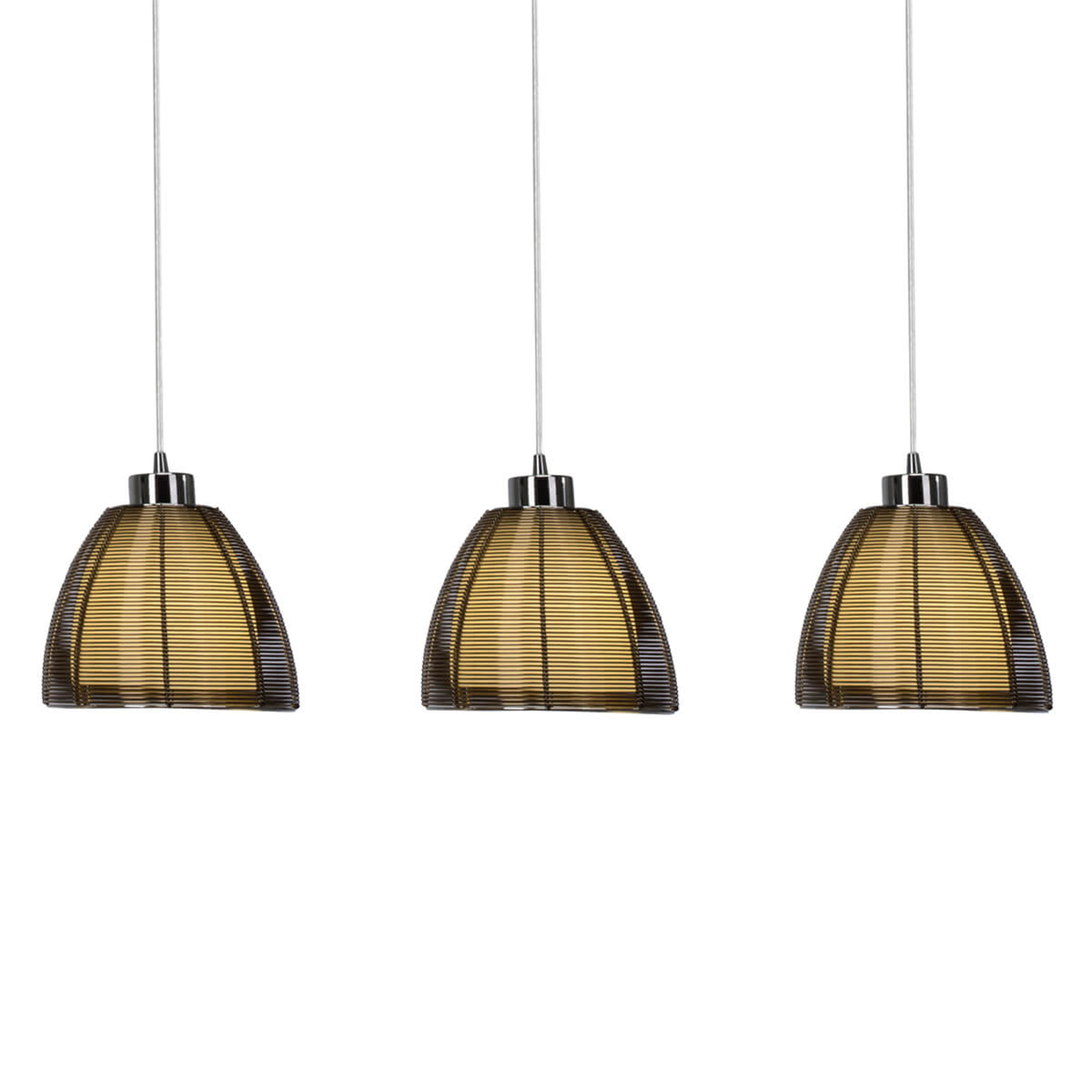 Hanglamp Relax, brons met drie lampjes