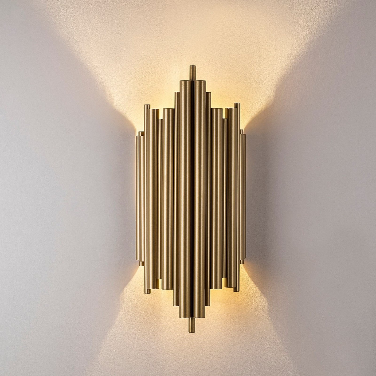 Reis 13341 wall light, gold-coloured, metal, height 50 cm