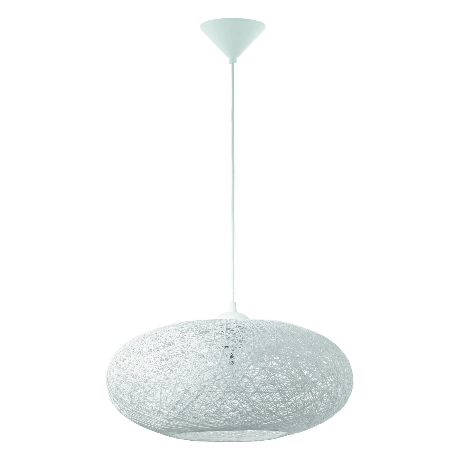 Textiele witte hanglamp Campilo