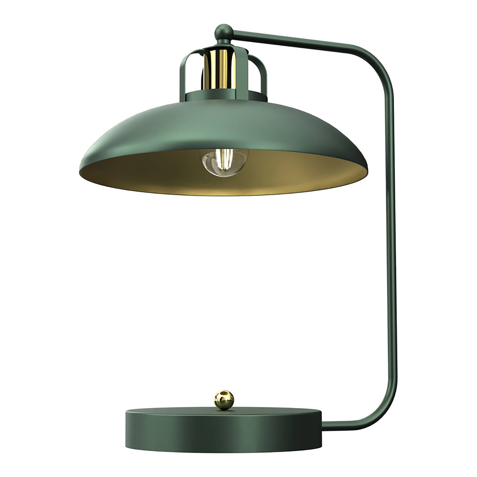 Euluna Lampa sto?owa - lampka na biurko - salon / jadalnia - Zielony - metal - industrialny