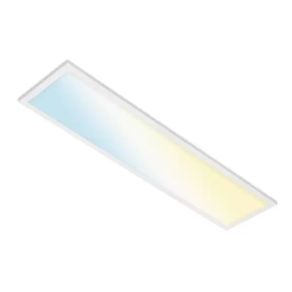 Lampenwelt LED-Deckenlampe Piatto S dimmbar CCT weiß 100x25cm