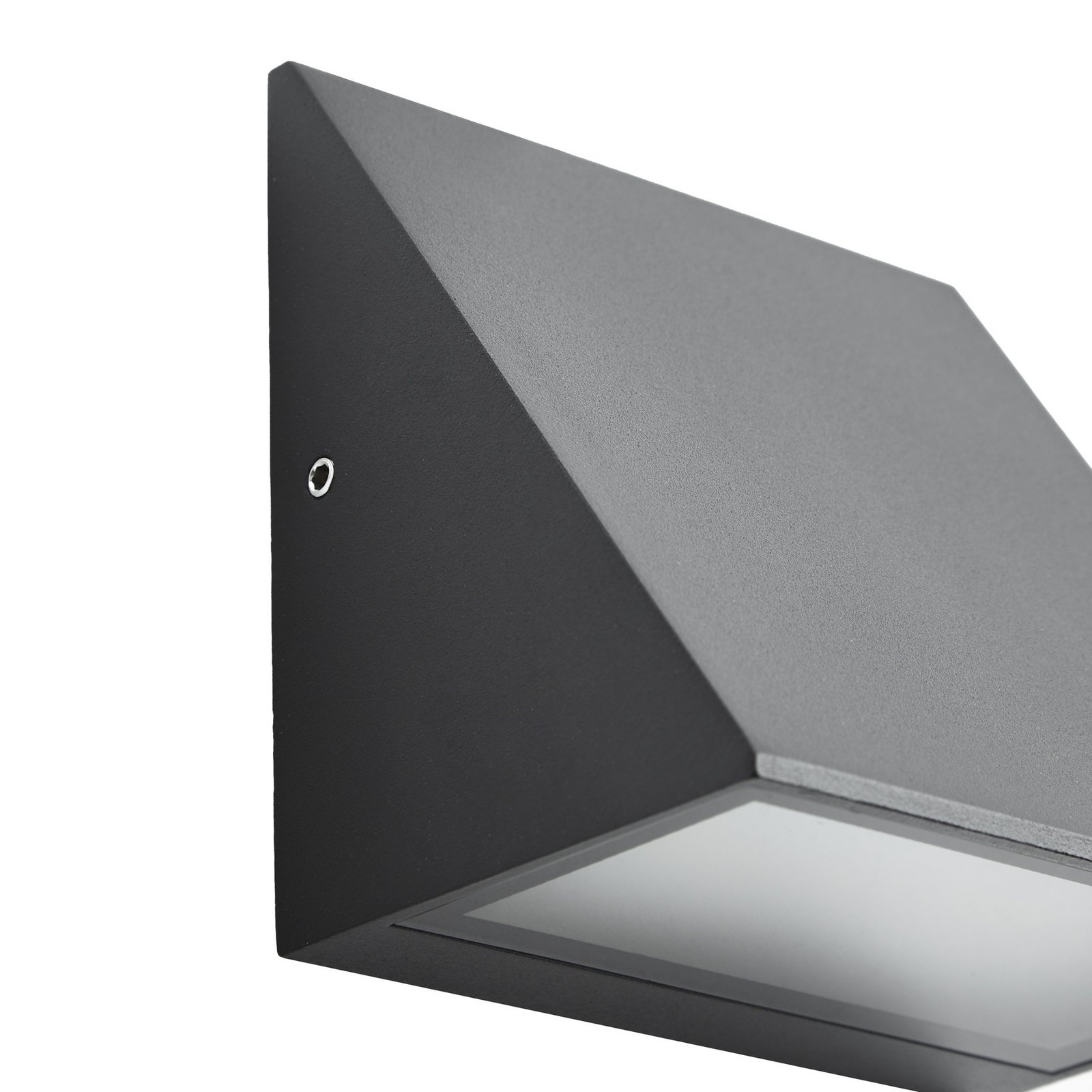 Lindby LED εξωτερικός φωτισμός τοίχου Triava, μαύρος, αλουμίνιο, IP65