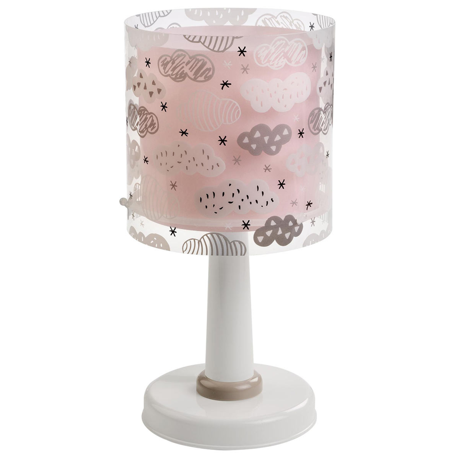 Dalber Clouds table lamp for a child’s room, pink, for Children's Room, plastic, E14, 40 W, energy efficiency: A++, H: 30 cm