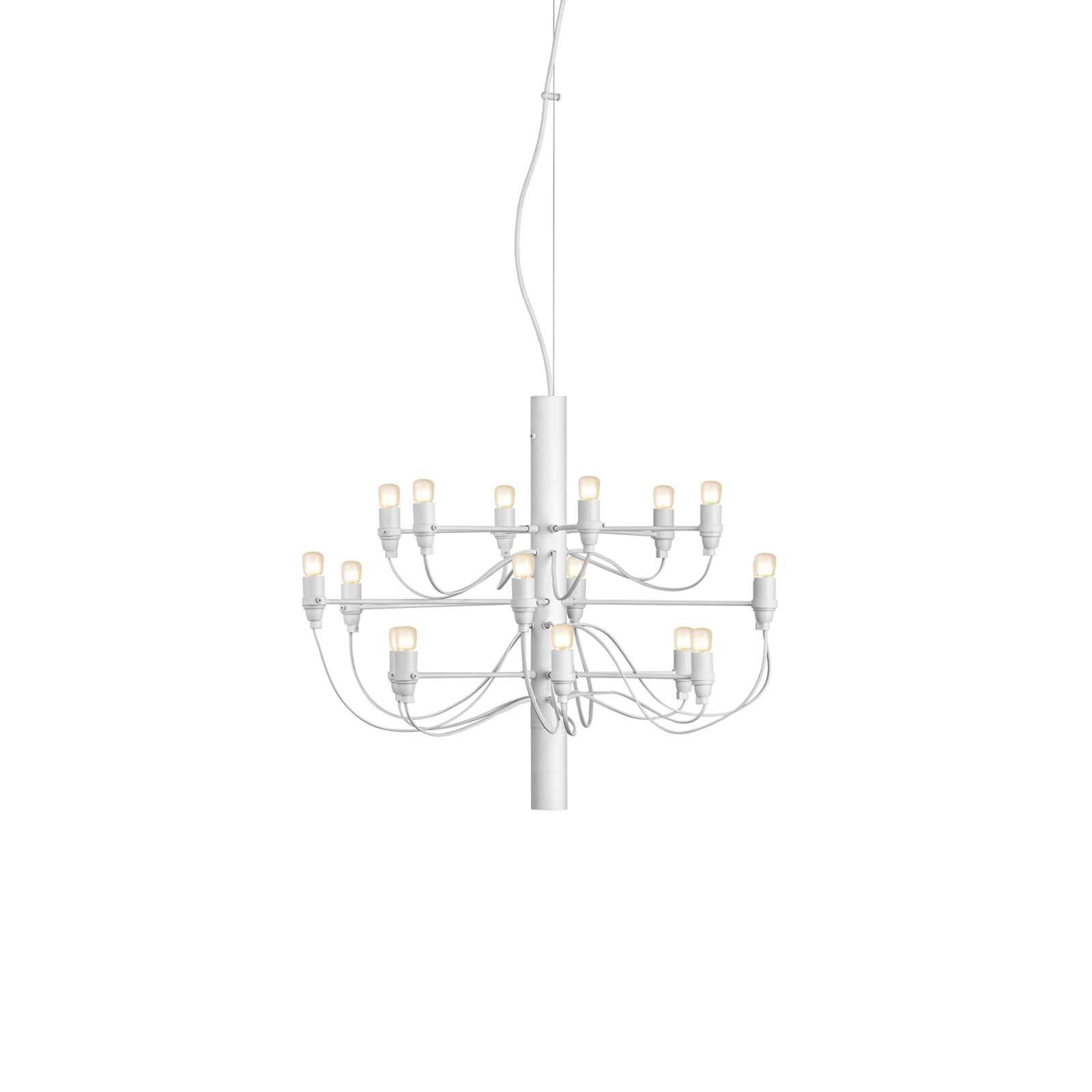 2097/18 C Suspension w/Frosted Bulbs Matte White - Flos