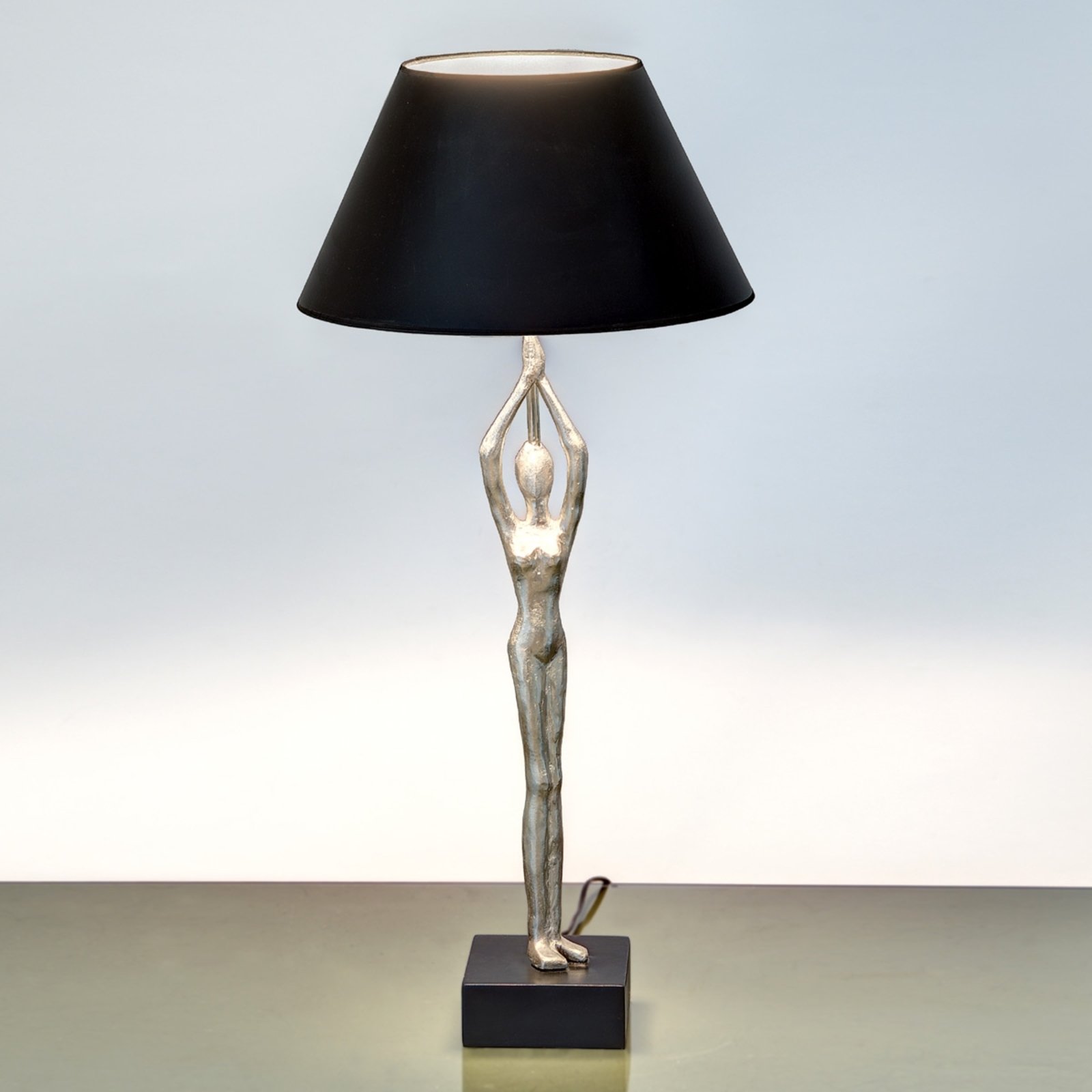 Designer table lamp Ballerino with figure
