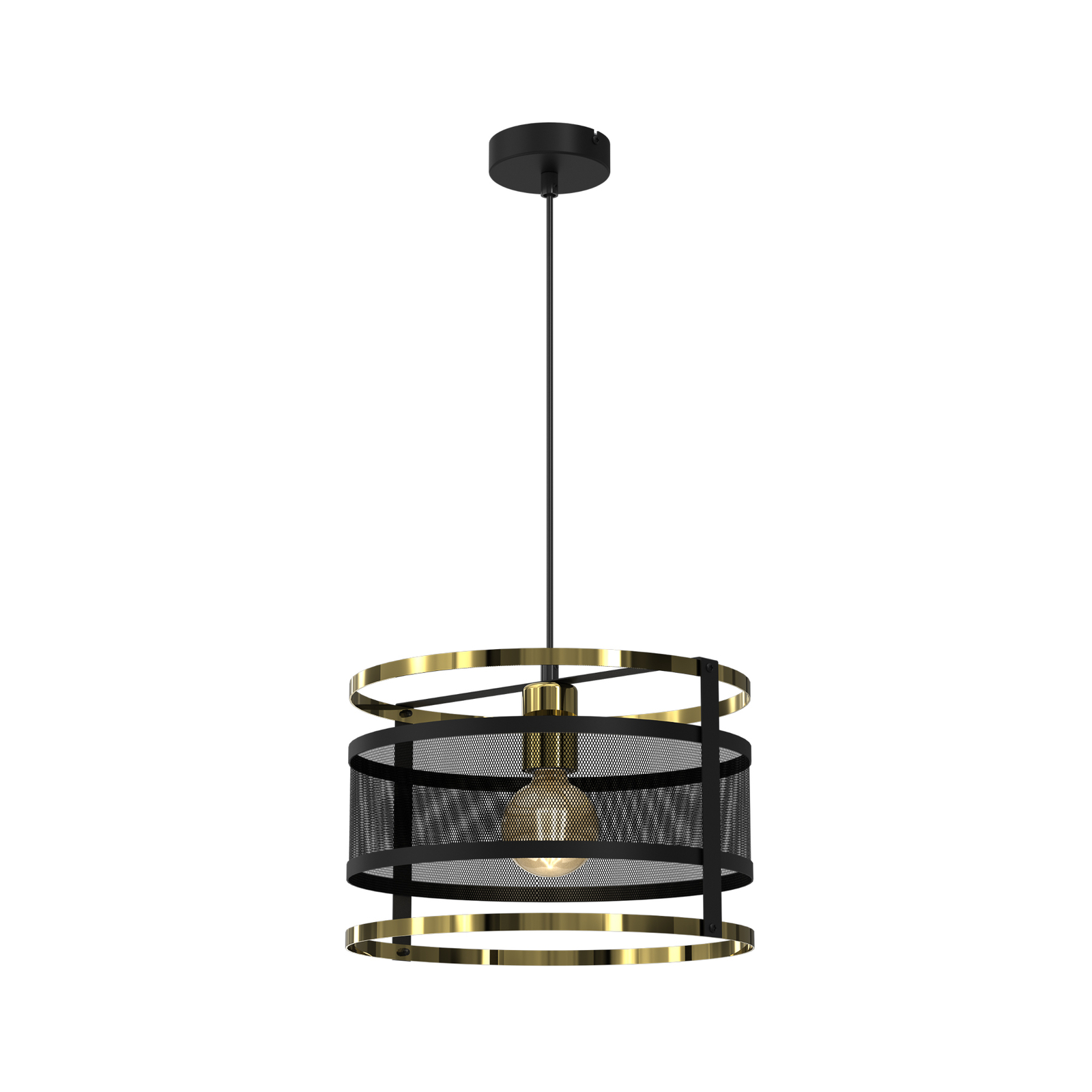 Suspension Lavinia, anneaux dorés, à une lampe