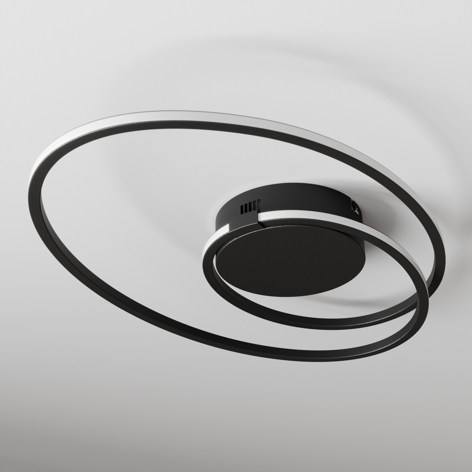 Lindby Xenias LED ceiling light, black Lights.co.uk