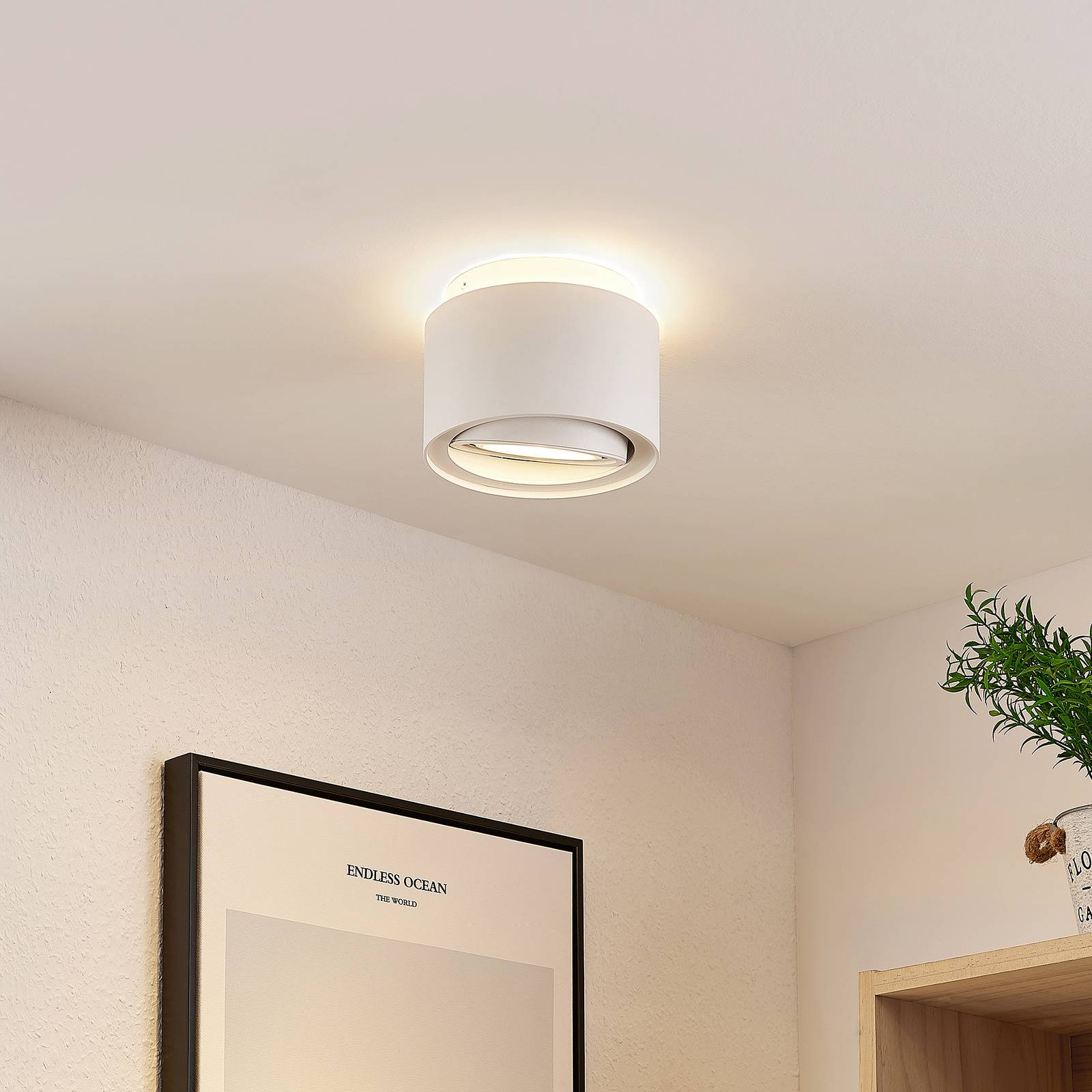 Photos - Chandelier / Lamp Arcchio Walisa ceiling lamp, Ø 15.35 cm, white, aluminium 