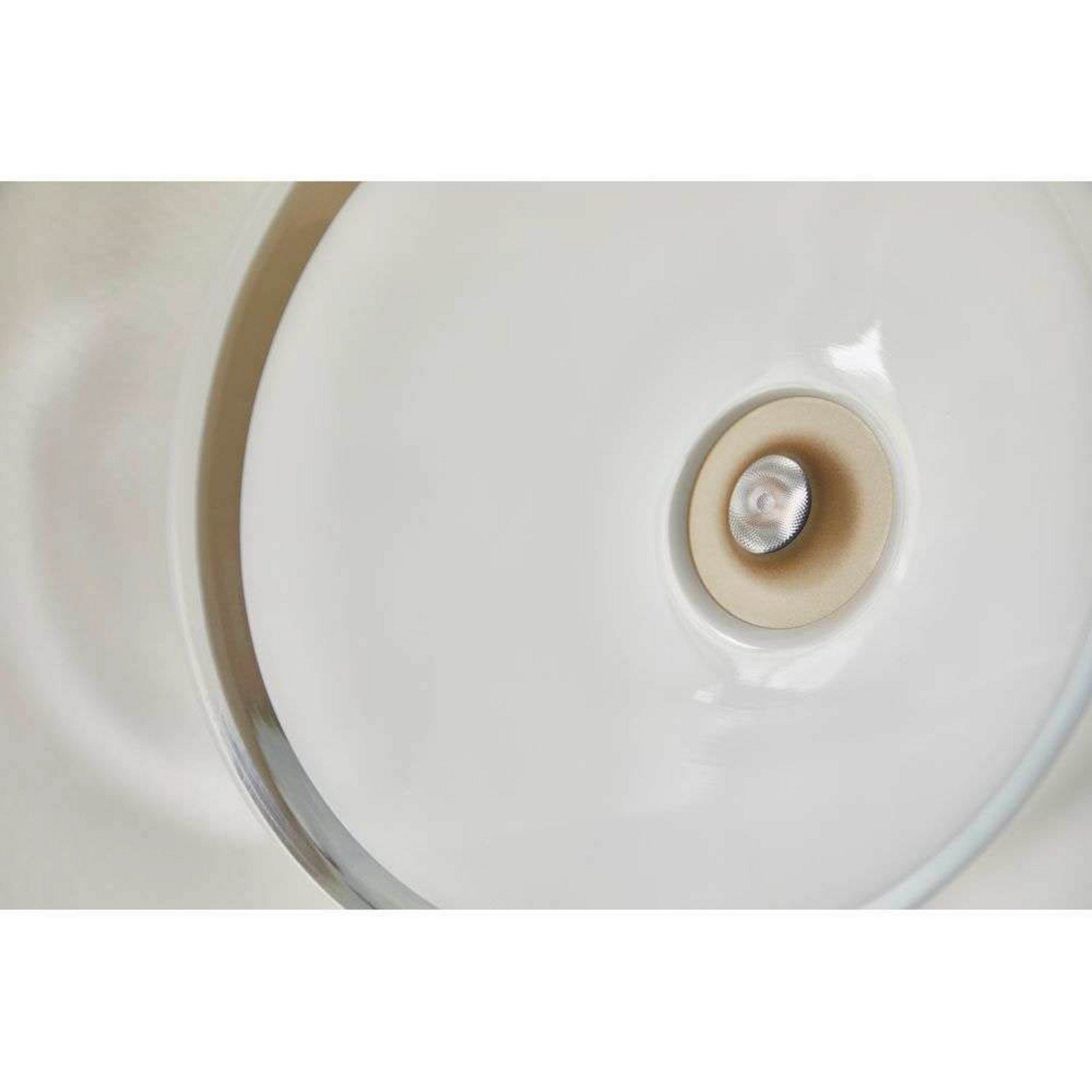 LOOM DESIGN plafonieră LED albă gri sticlă Ø 20 cm - Camera de zi / sufragerie - Modern - alb fildeș