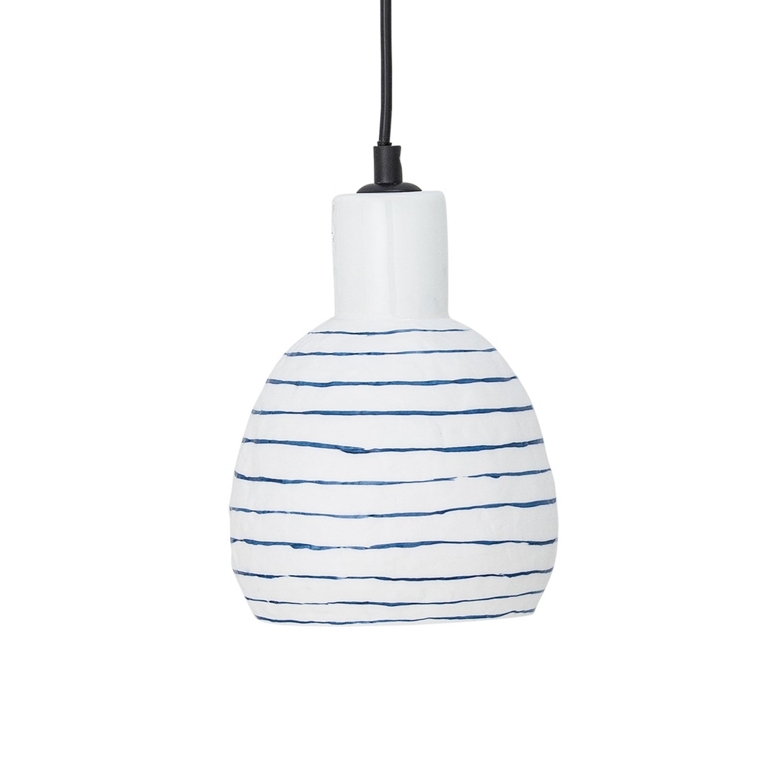 Suspension Elga, blanc/bleu, Ø 15 cm, céramique - Bloomingville