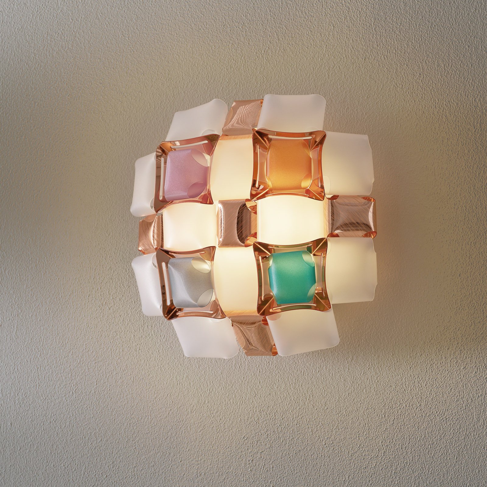 Slamp Mida wall light, 32x32 cm, colourful/white