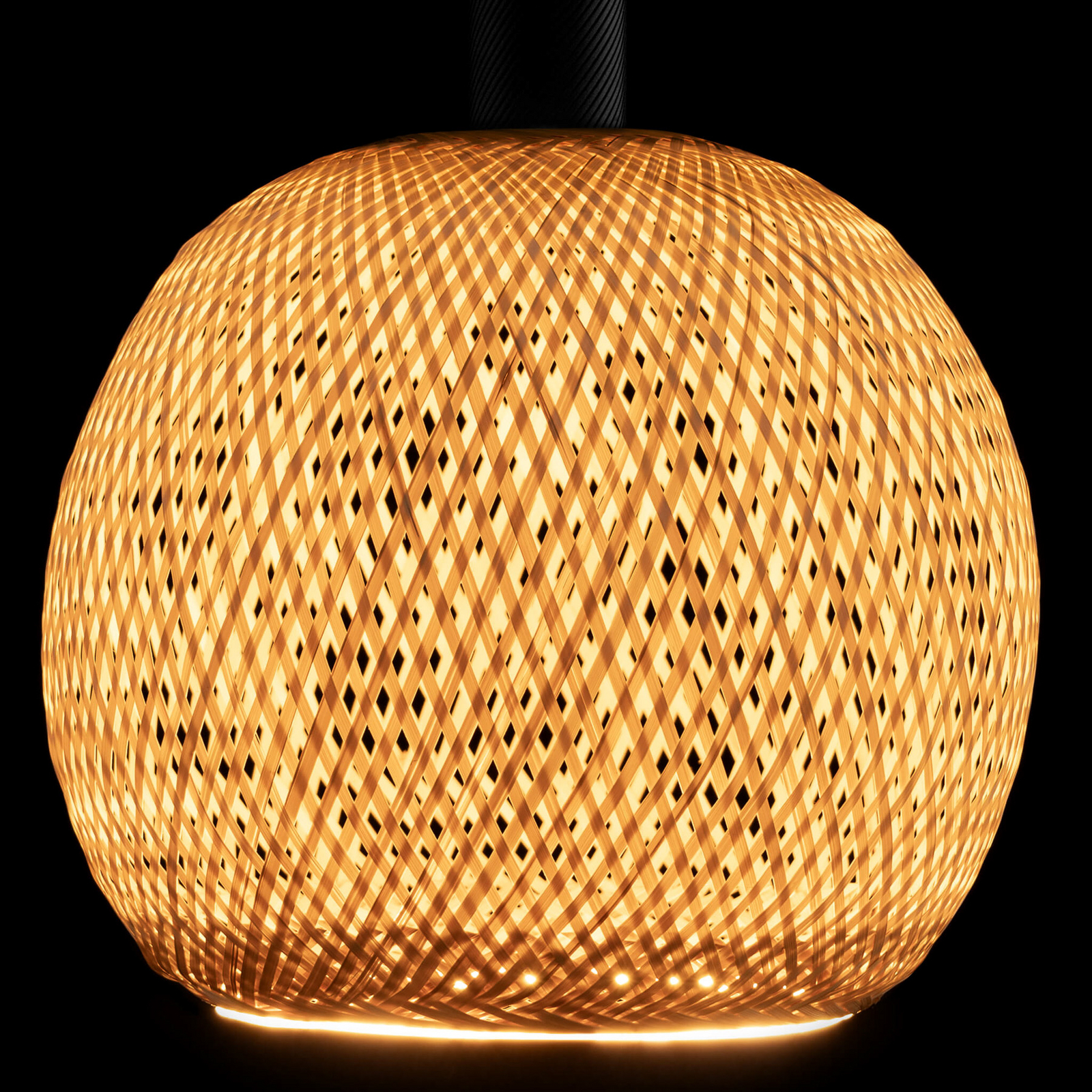 SEGULA LED Floating Bambus natur G300 E27 5W 2 200 K dimbar