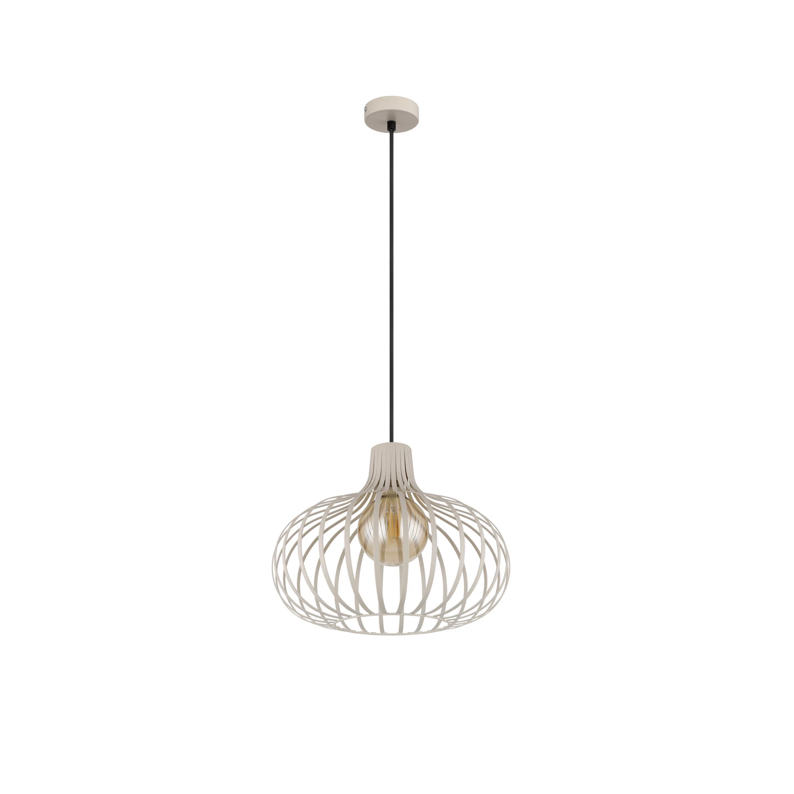 Pakabinamas šviestuvas Mateo, kreminės/smėlio spalvos, metalas, Ø 40 cm