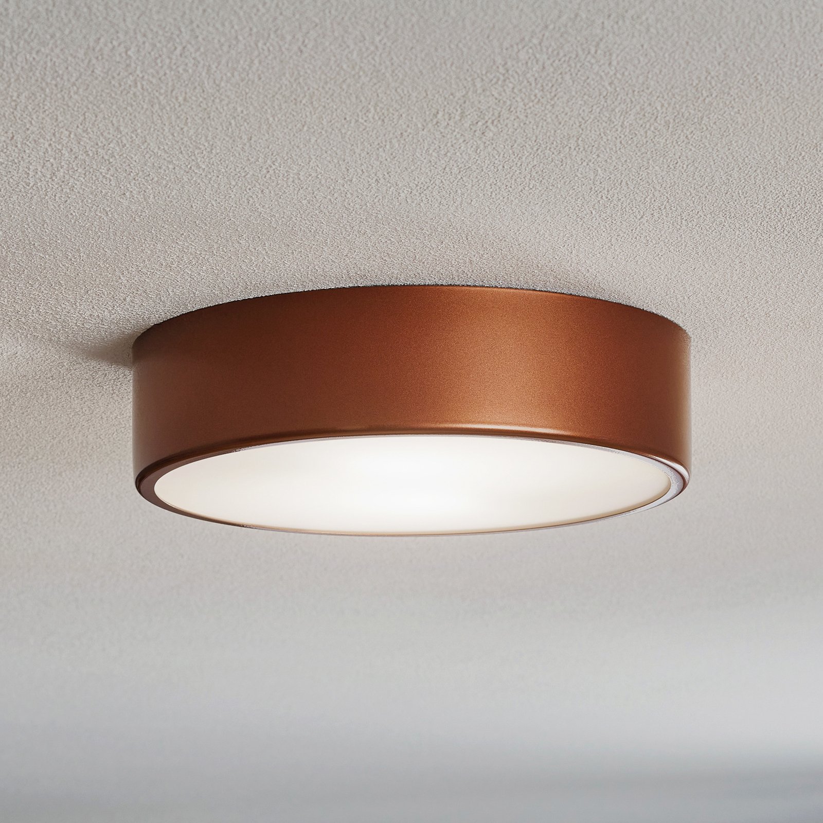 Cleo 300 ceiling light, Ø 30 cm copper