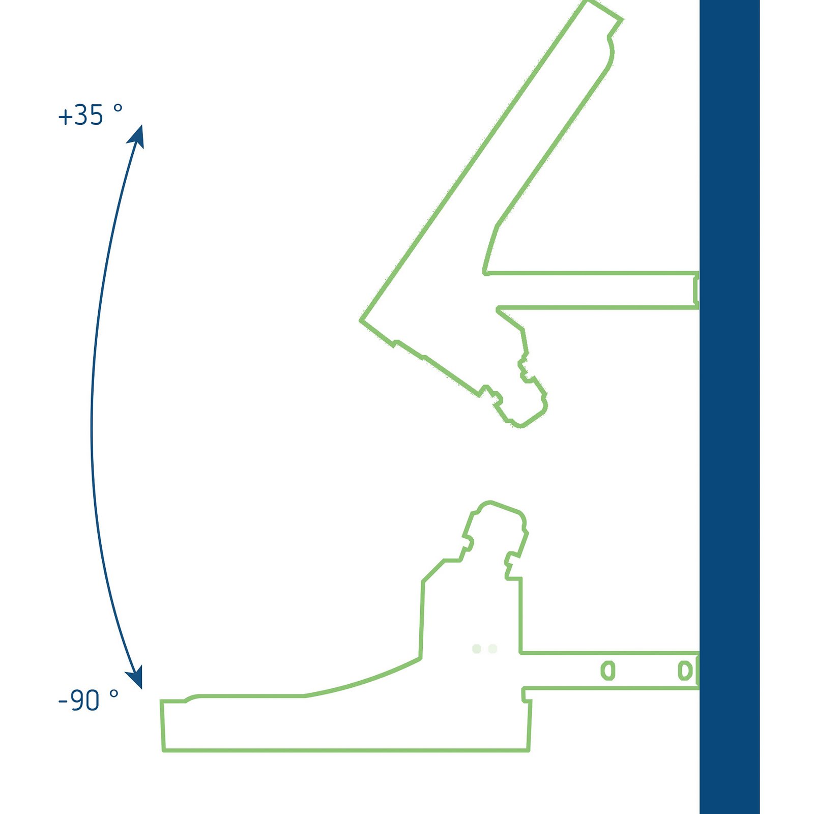 Projecteur LED d'extérieur Theben theLeda B100 dual, noir