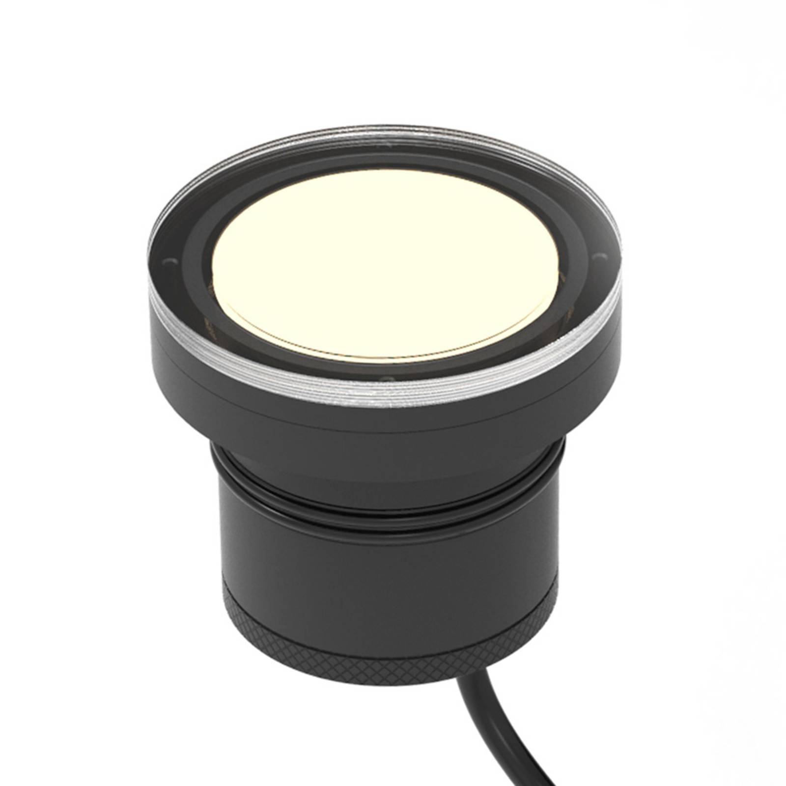 Arcchio Gerrie LED recessed light Ø 9.5 cm milky - Recessed Light Round - Recessed Floor Light - Modern - Black