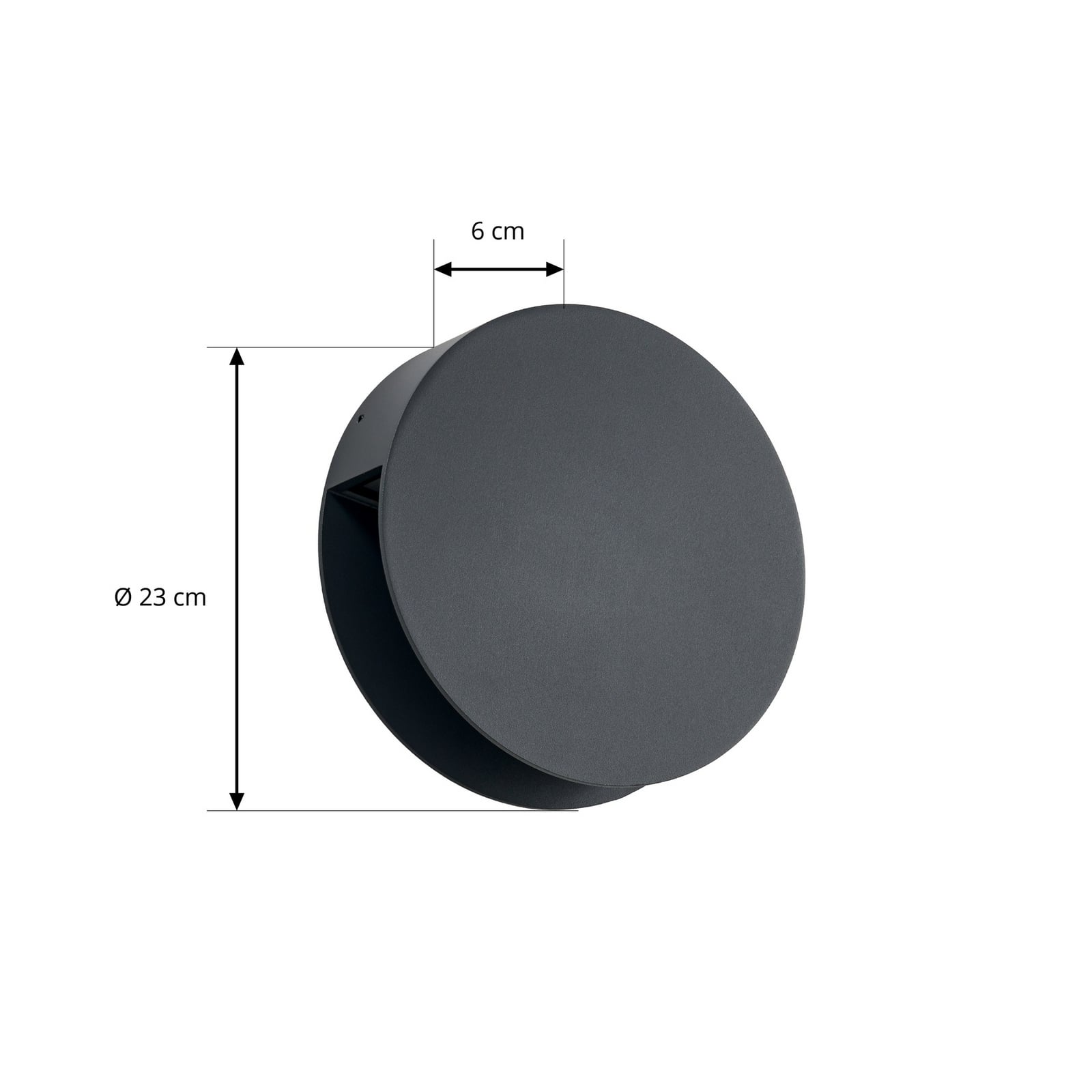 Lucande LED-Außenwandlampe Advero, anthrazit, Hausnummer CCT